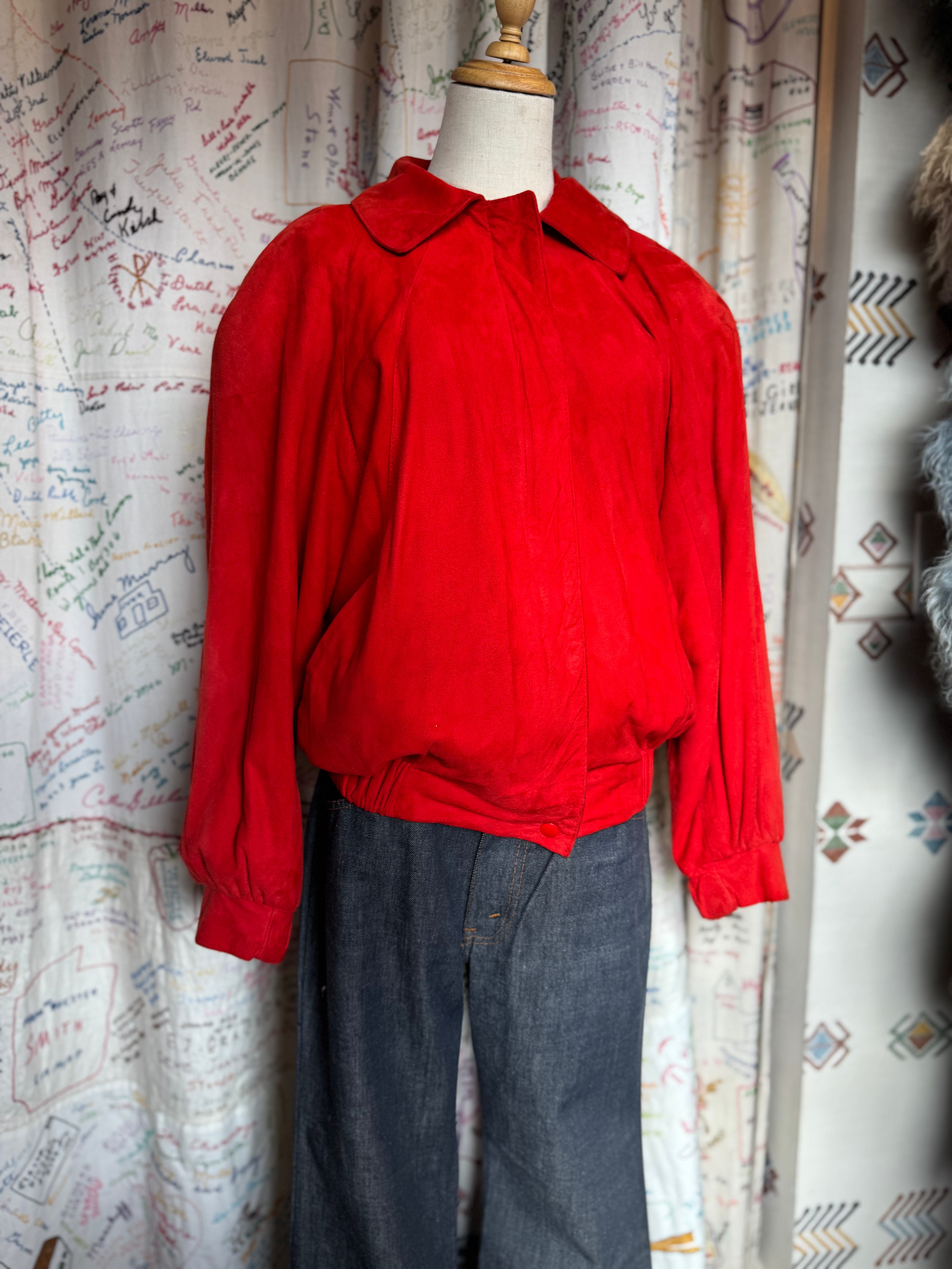 80's Siena Red Suede Jacket