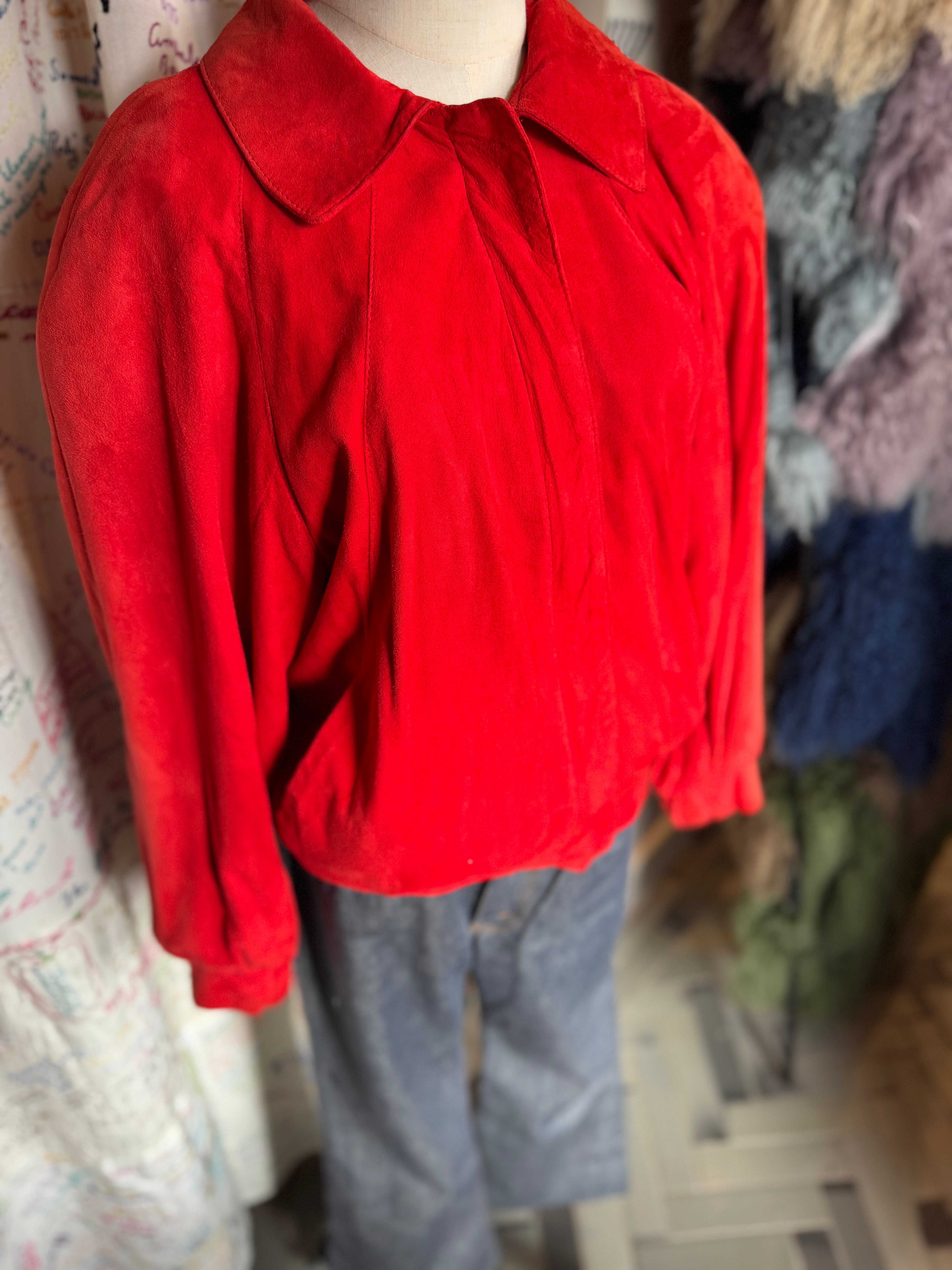 80's Siena Red Suede Jacket