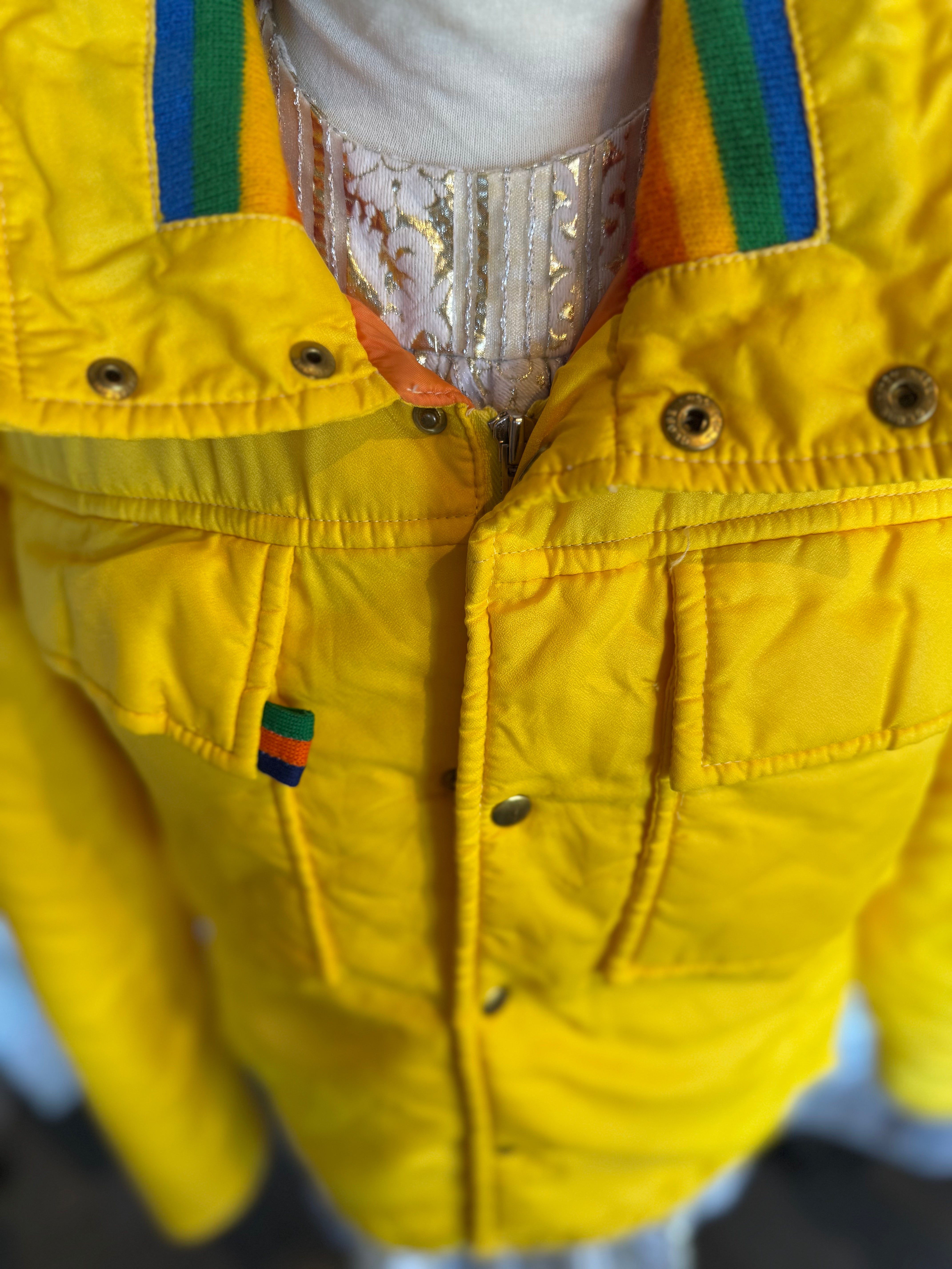 80's Vintage Yellow Ski Jacket