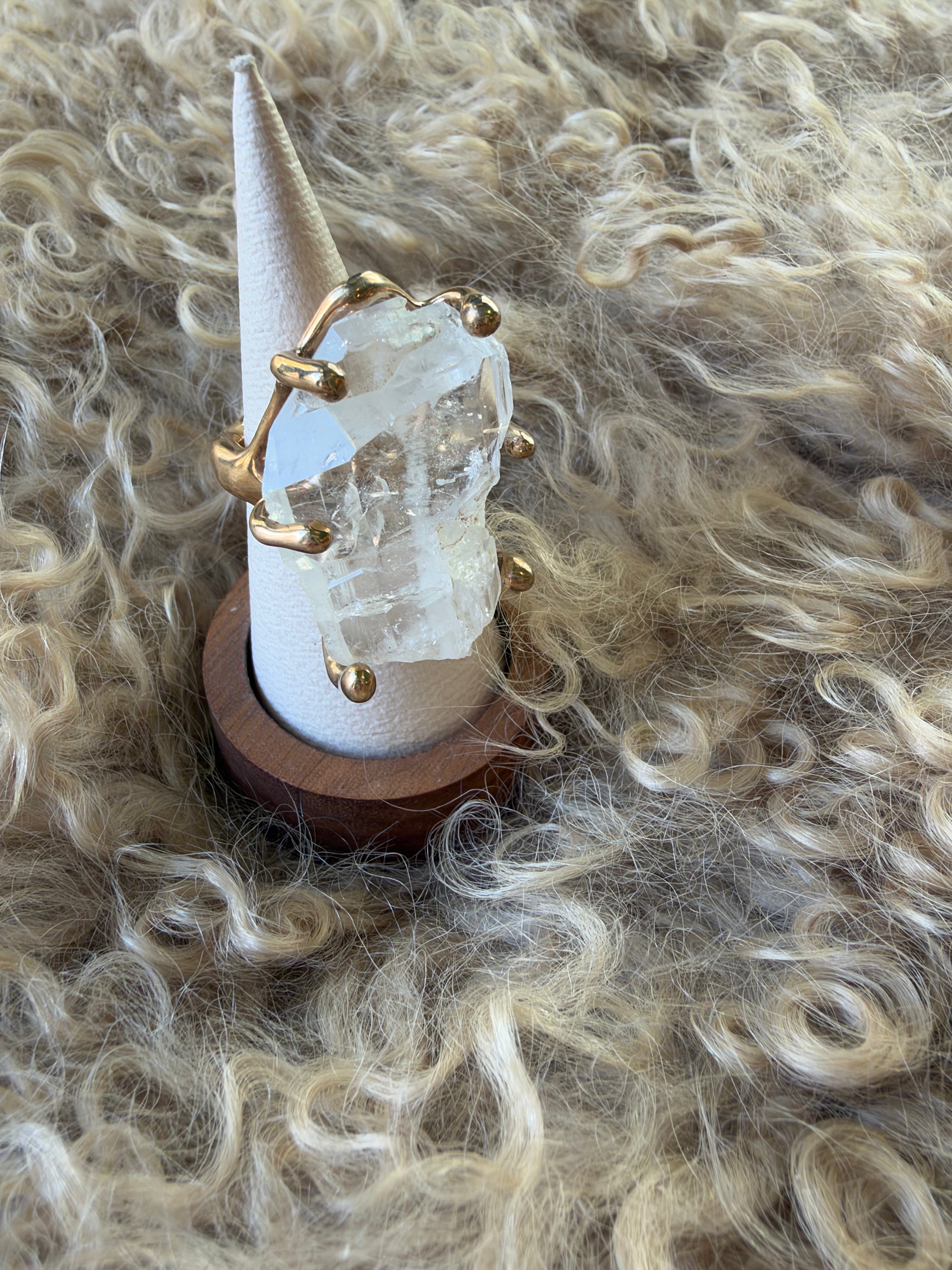 Topaz Bronze Frame Ring by Carina Schott