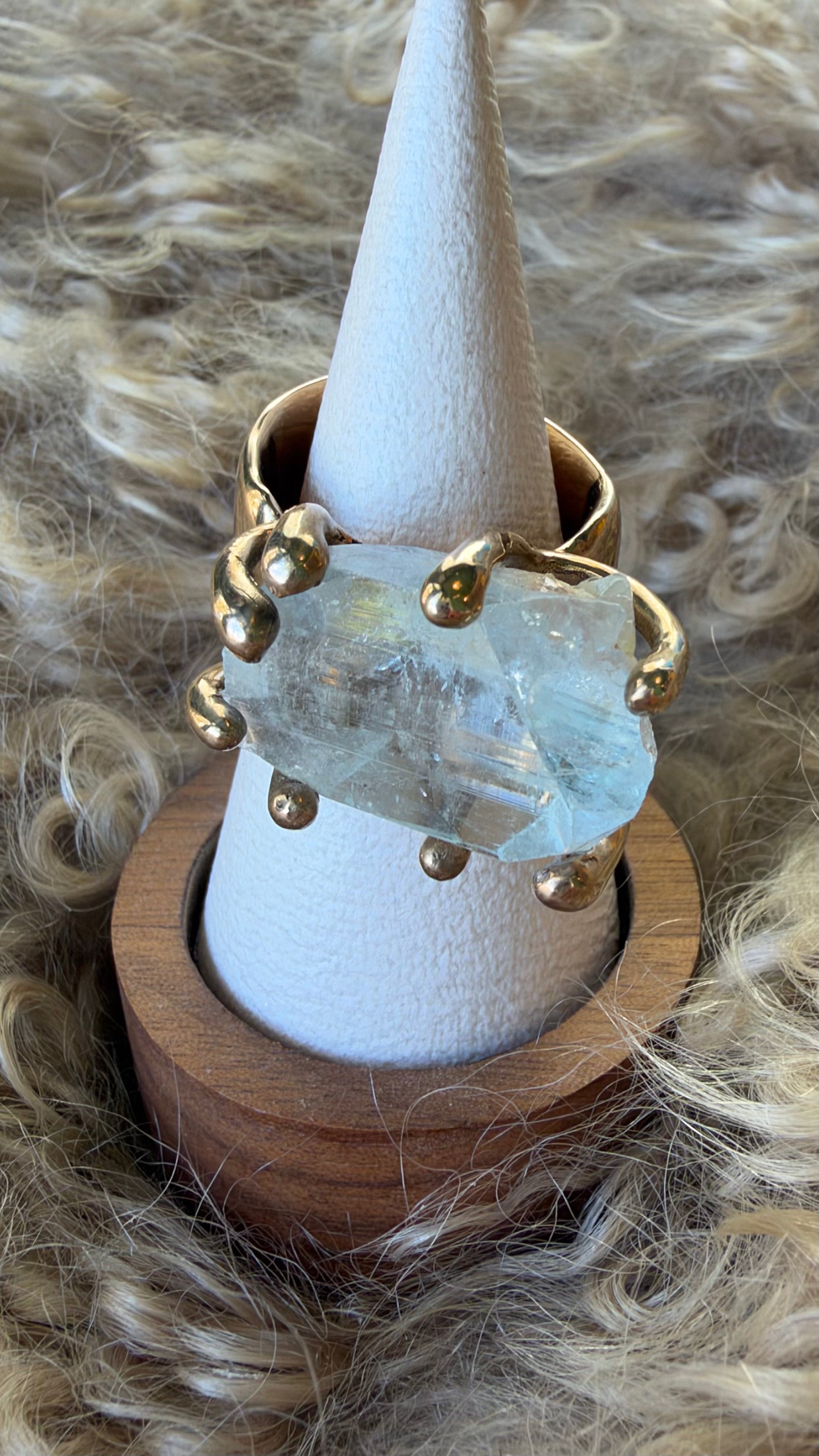 Topaz Bronze Claw Set Ring by Carina Schott