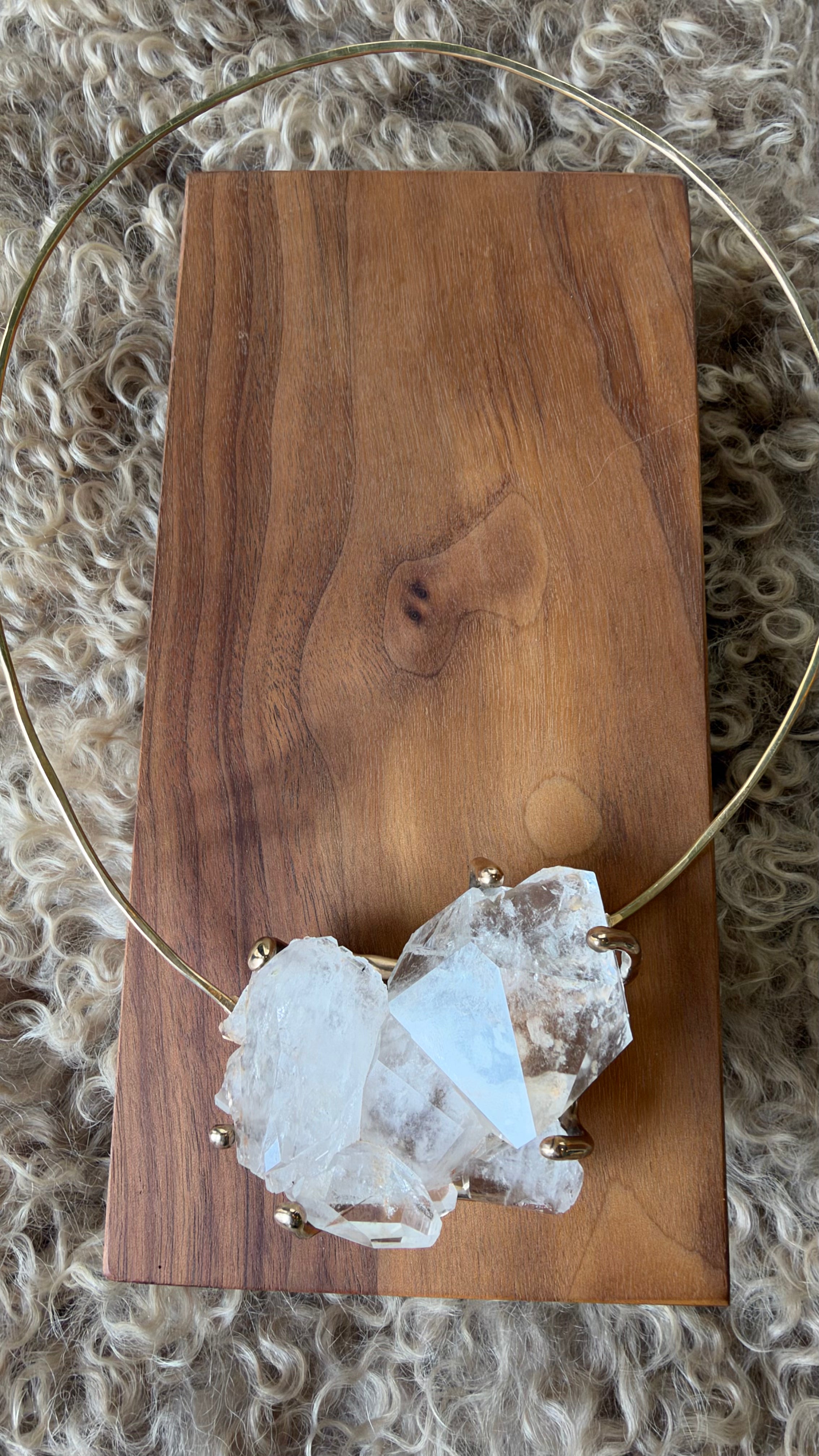 Quartz Cluster Collar Necklace by Carin Schott