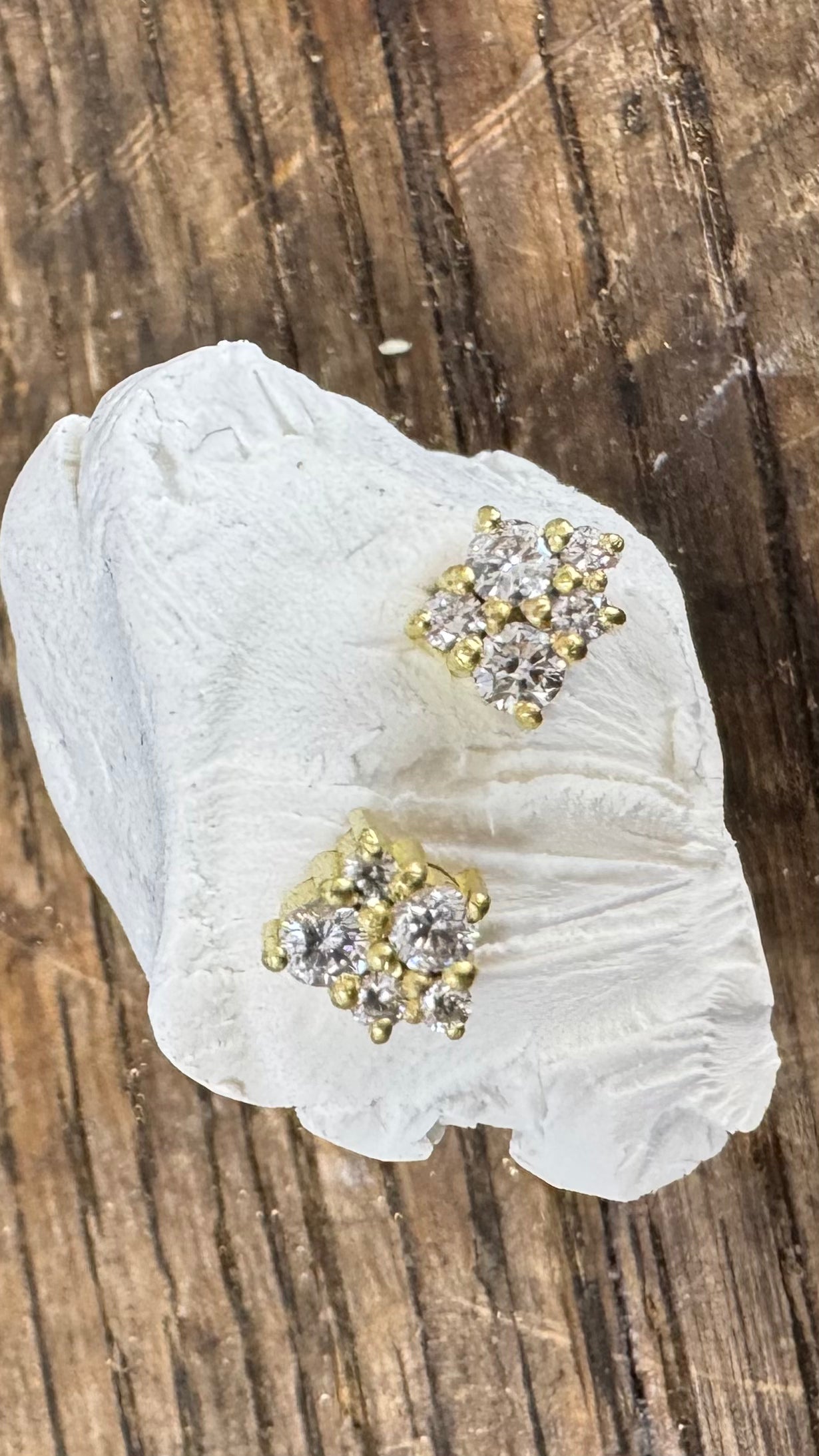 Diamond Cloud Stud Earrings by Carla Morrison