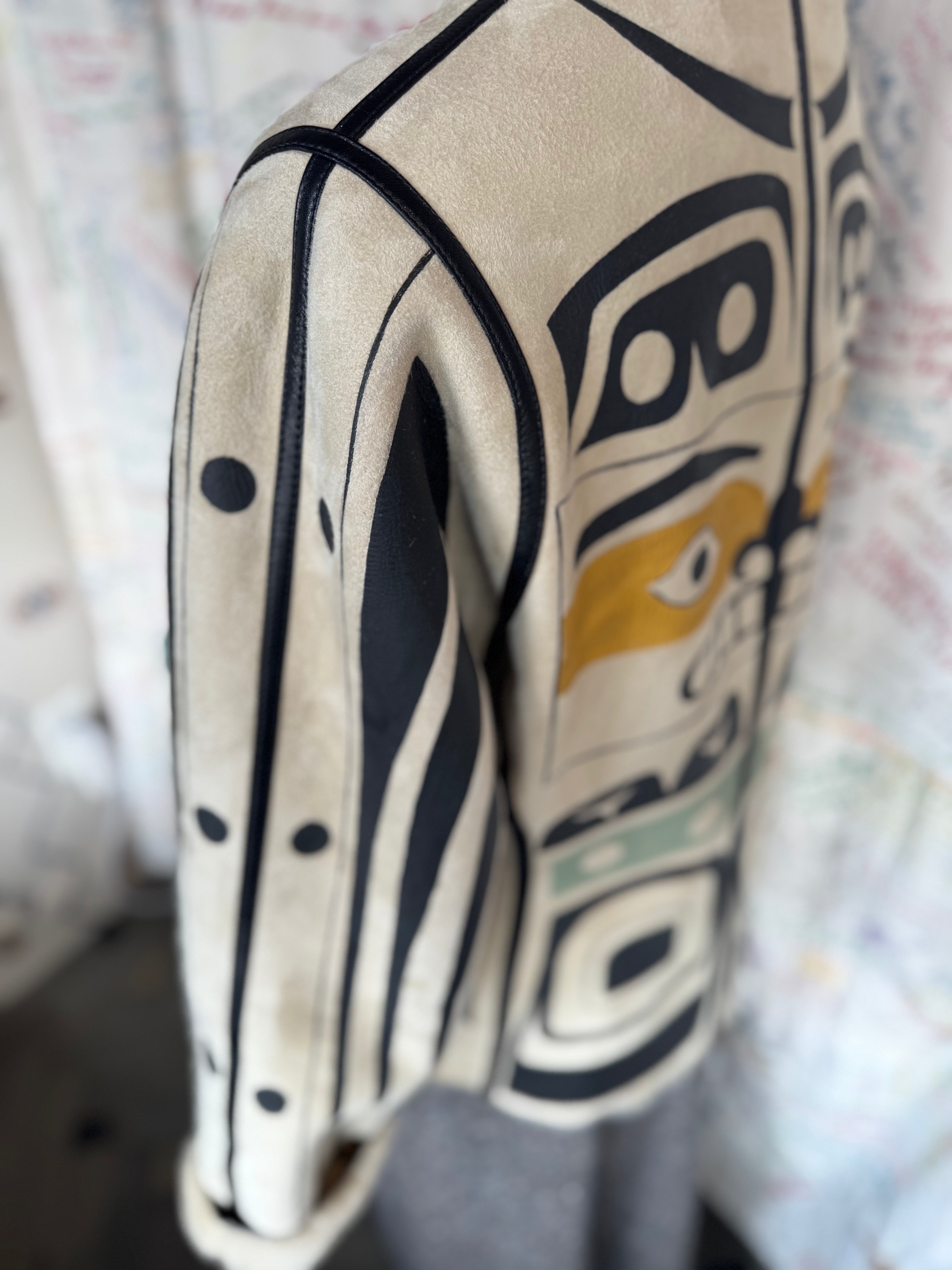 Handpainted Inuit Shearling Jacket