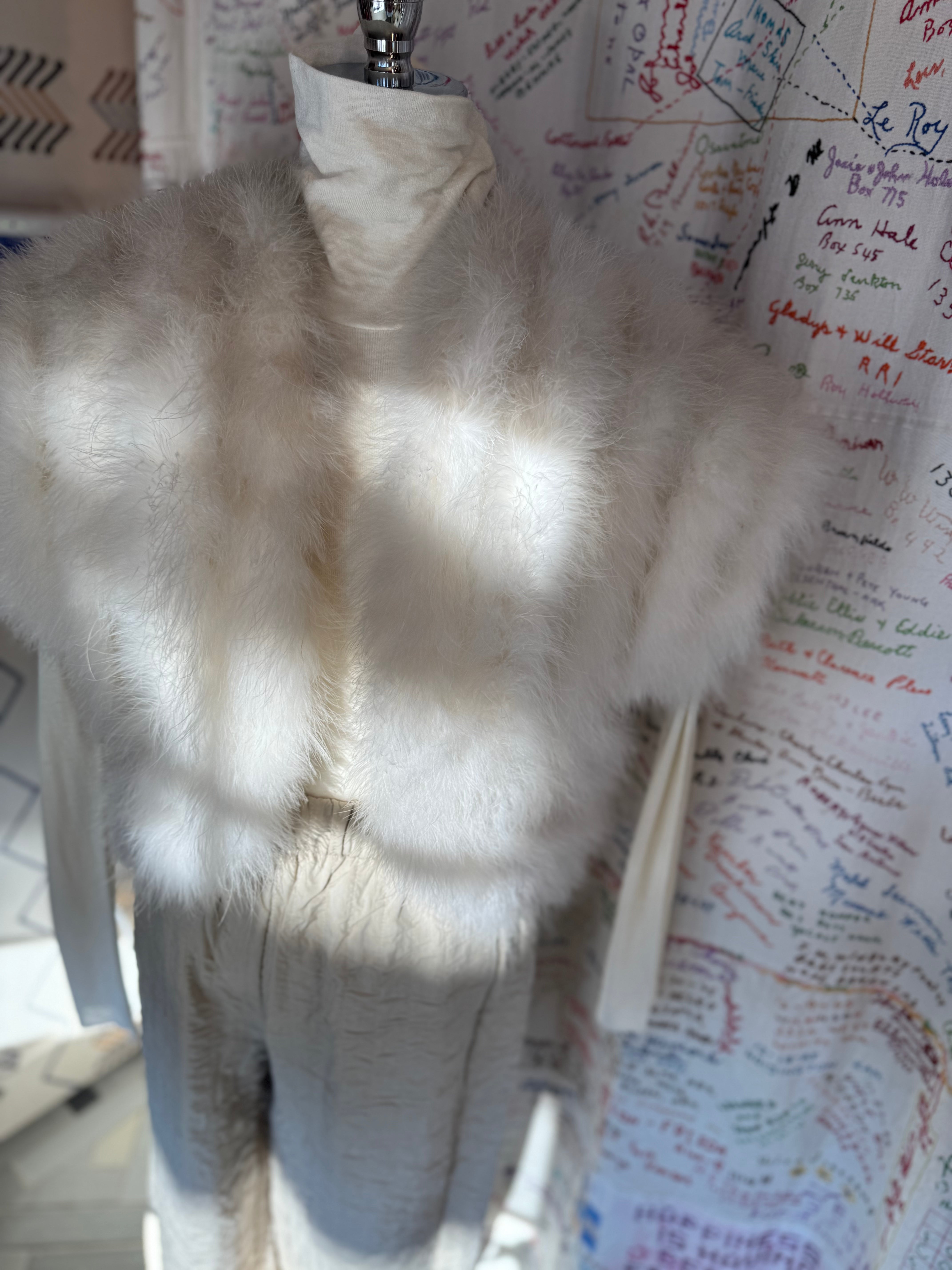 esc. Marabou Feather Bolero Jacket 70's
