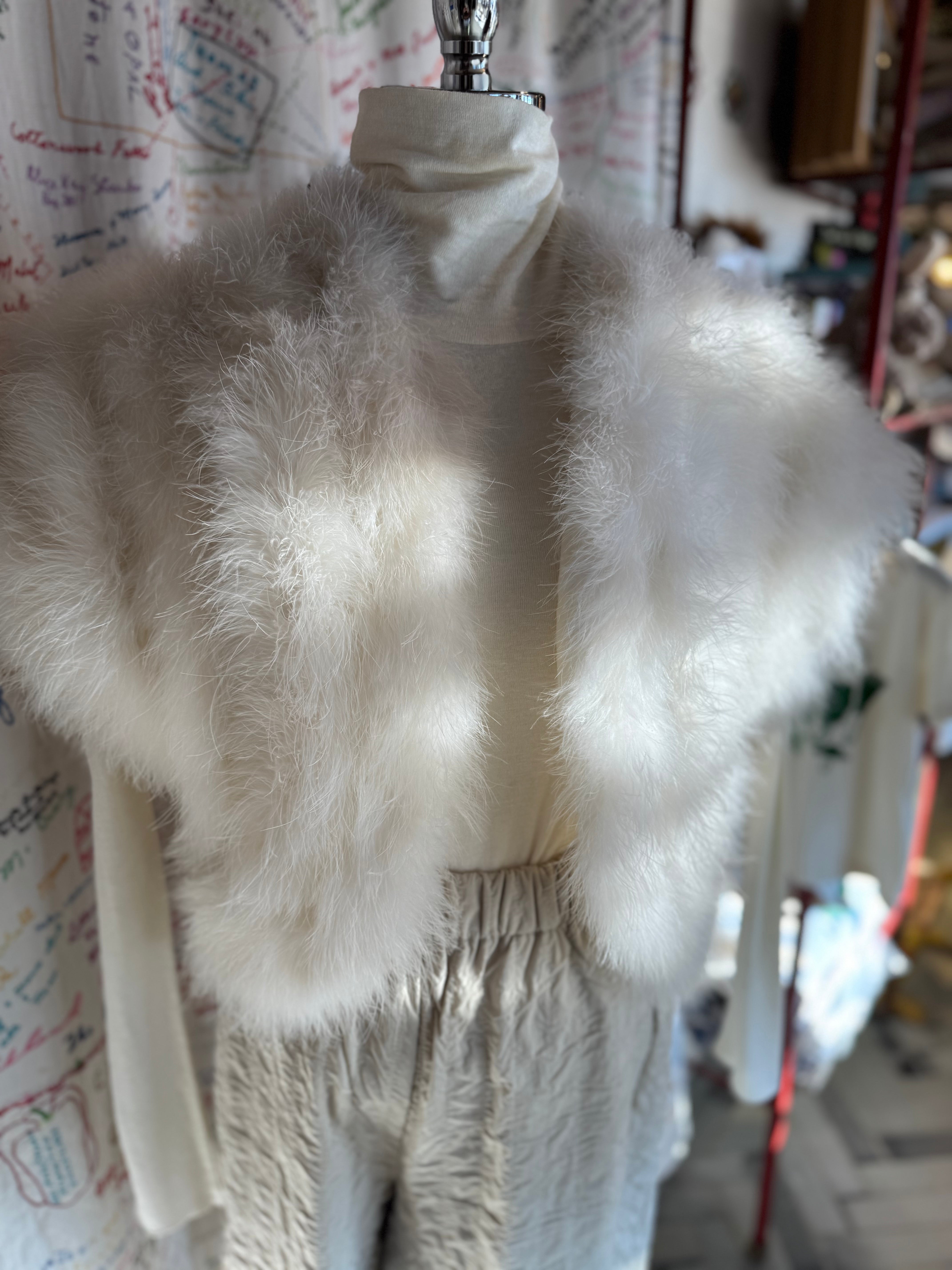 esc. Marabou Feather Bolero Jacket 70's