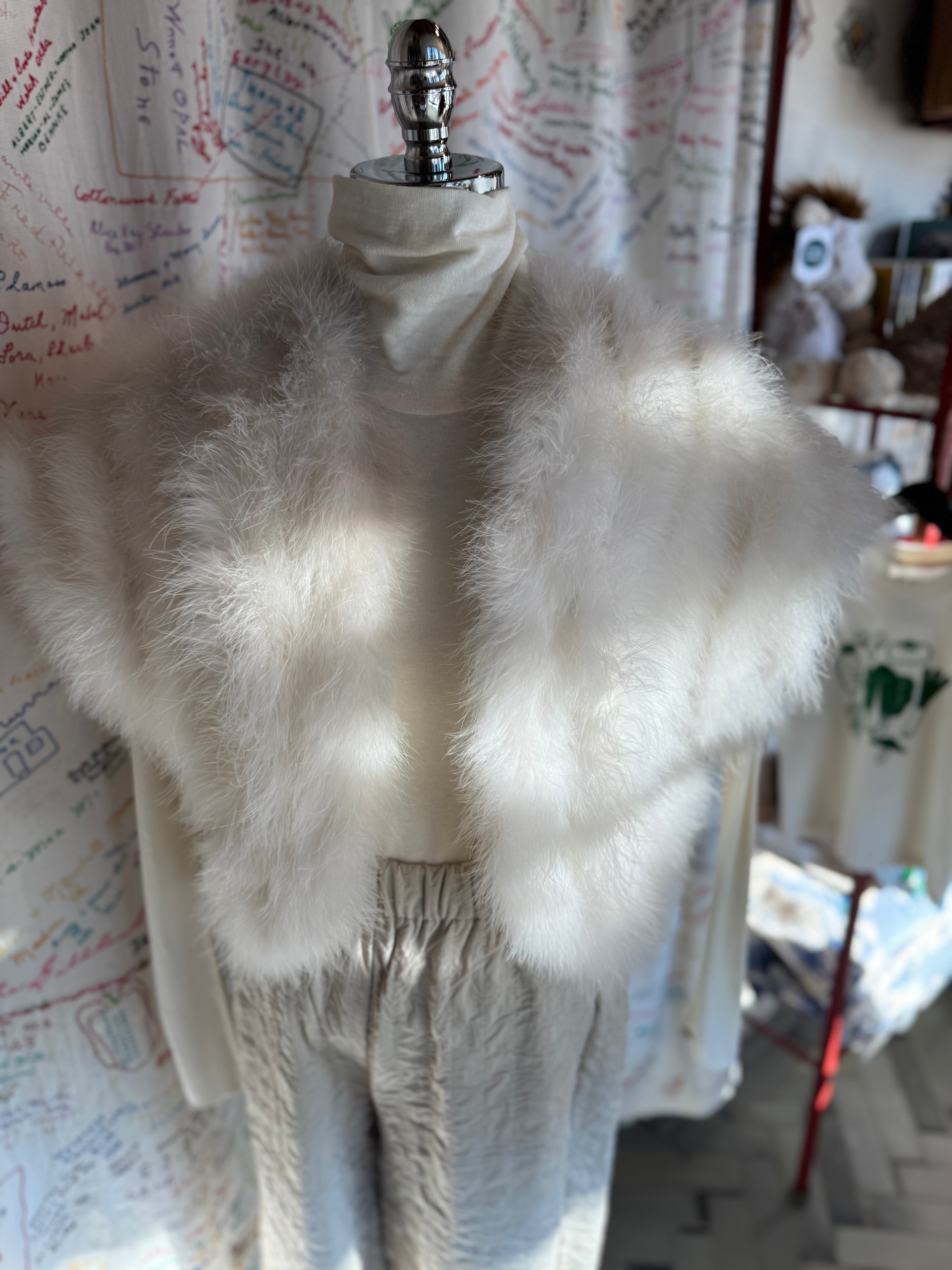 esc. Marabou Feather Bolero Jacket 70's