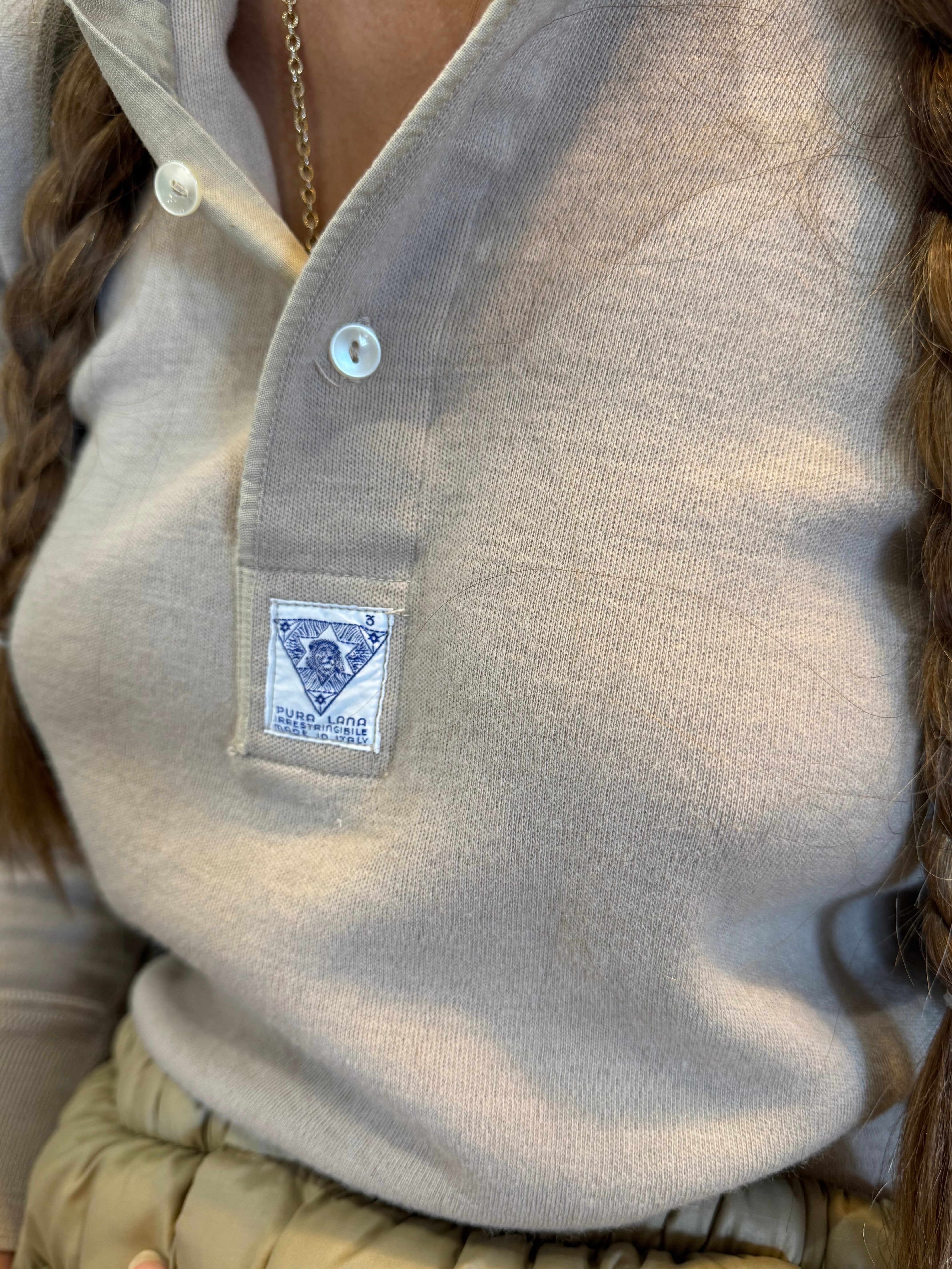 Vintage Italian Pura Lana Henley