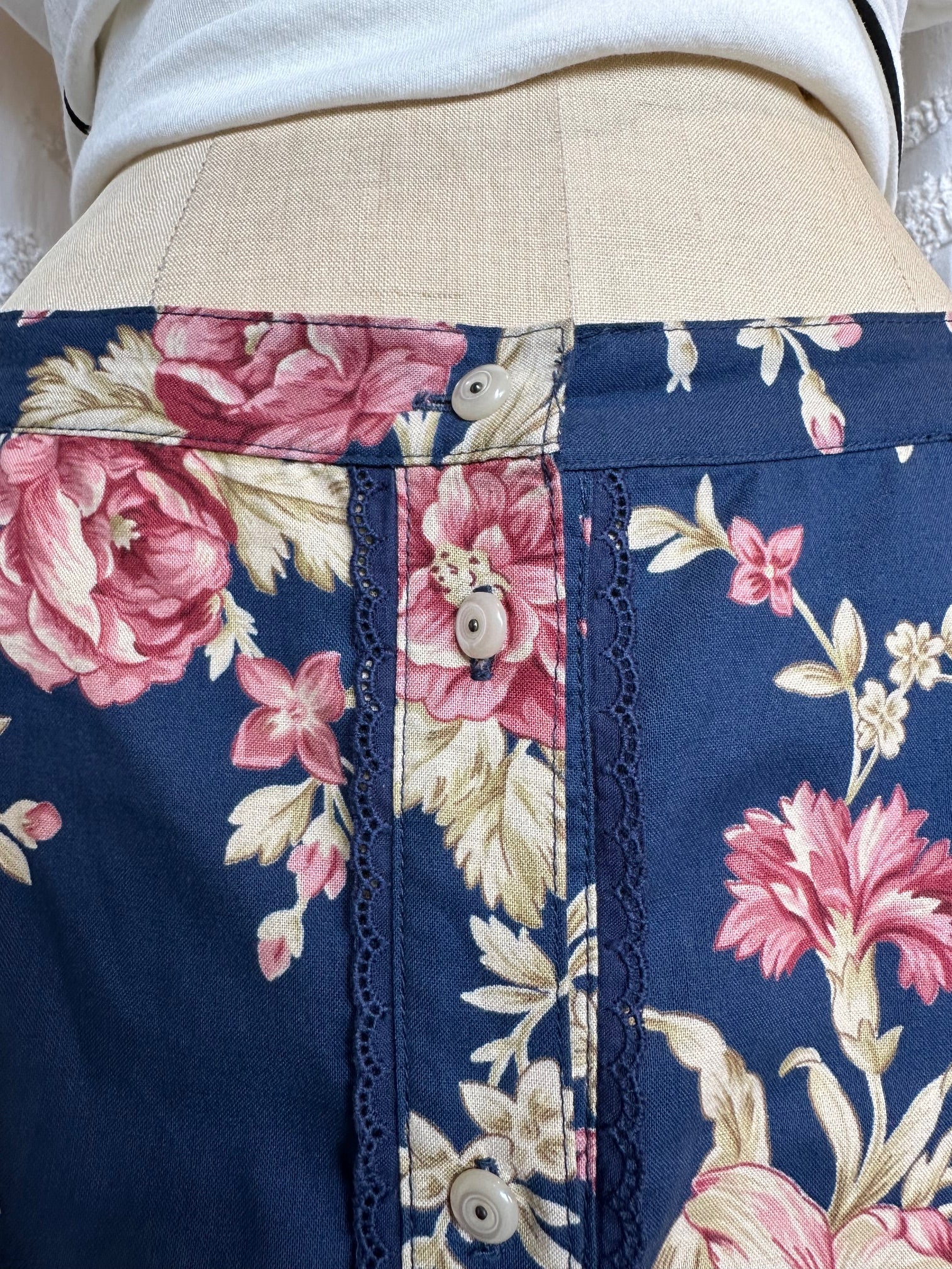 Ralph Lauren Blue Floral Skirt