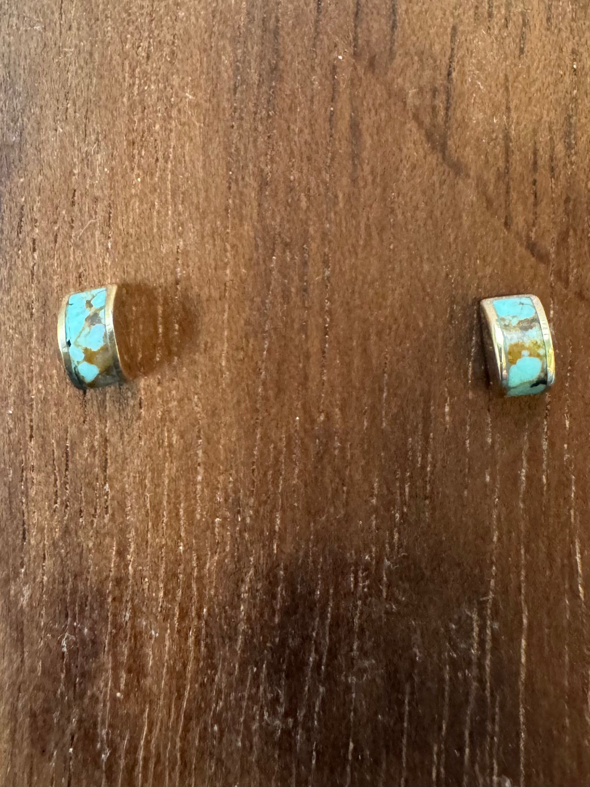 NUMBER 8 Turquoise LUNA STUD EARRINGS by Young In The Mountains