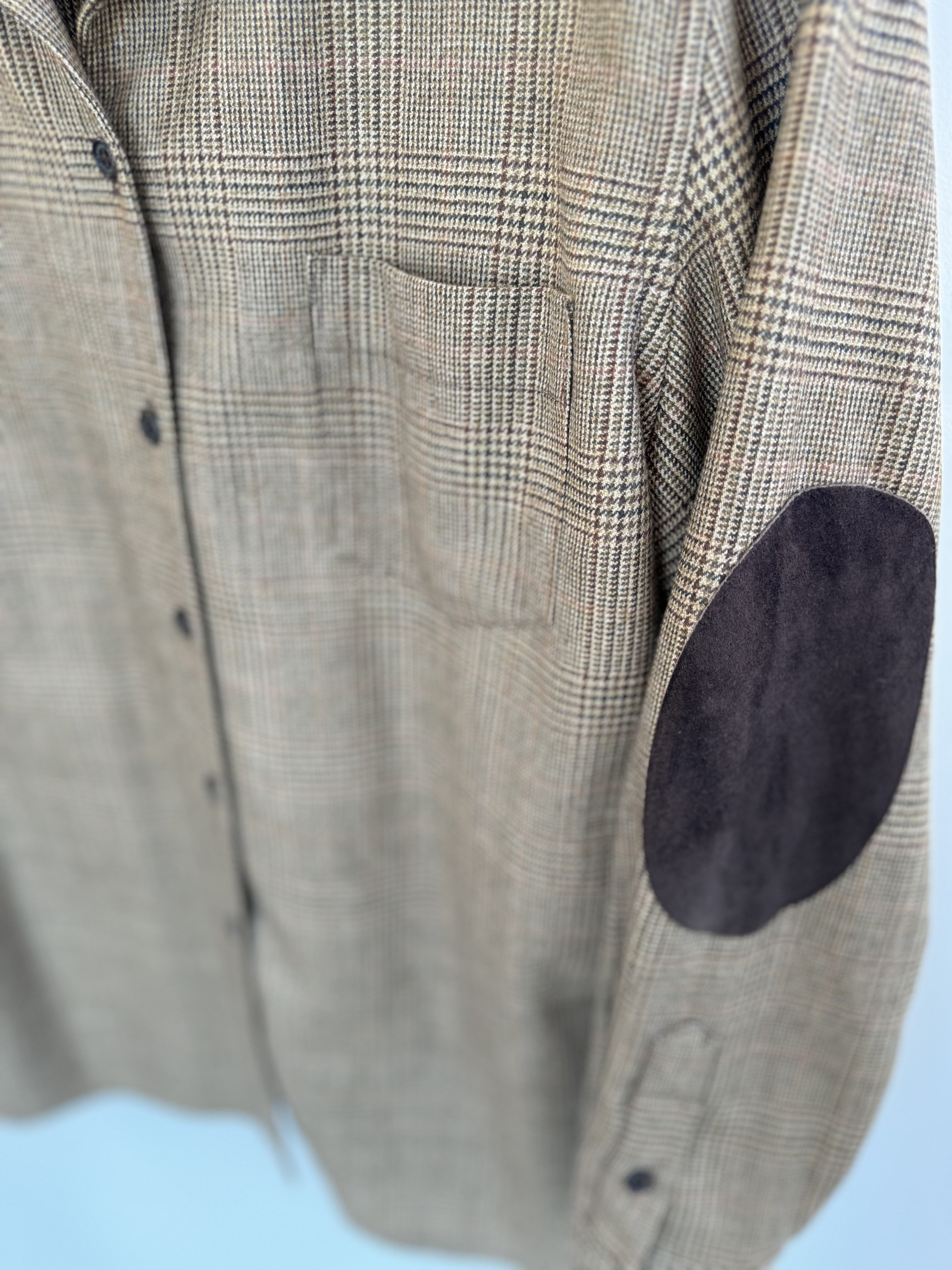 Ralph Lauren Plaid Wool Shirt + Suede Elbow Patches