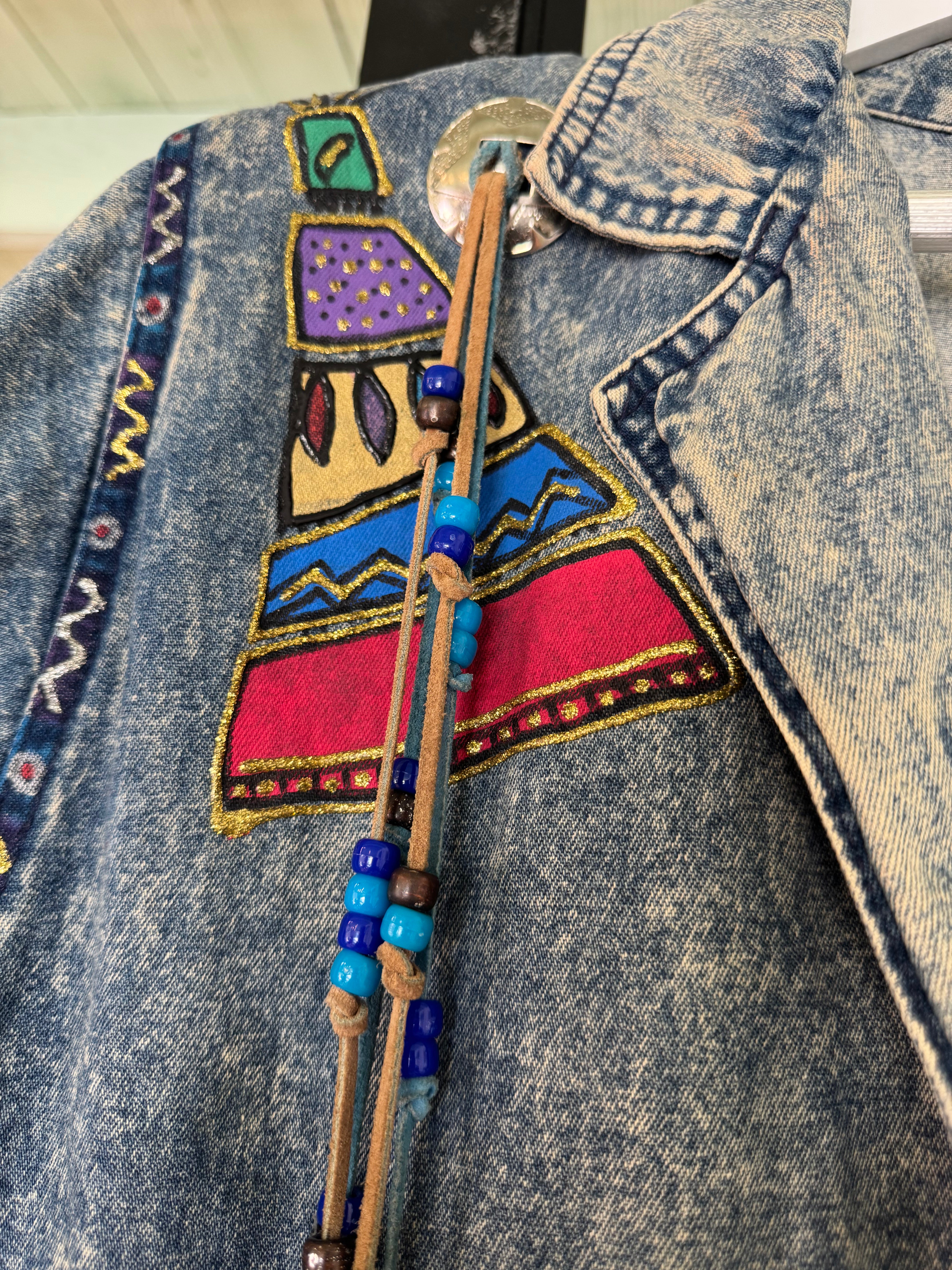 J West Handpainted Acid Wash Trench