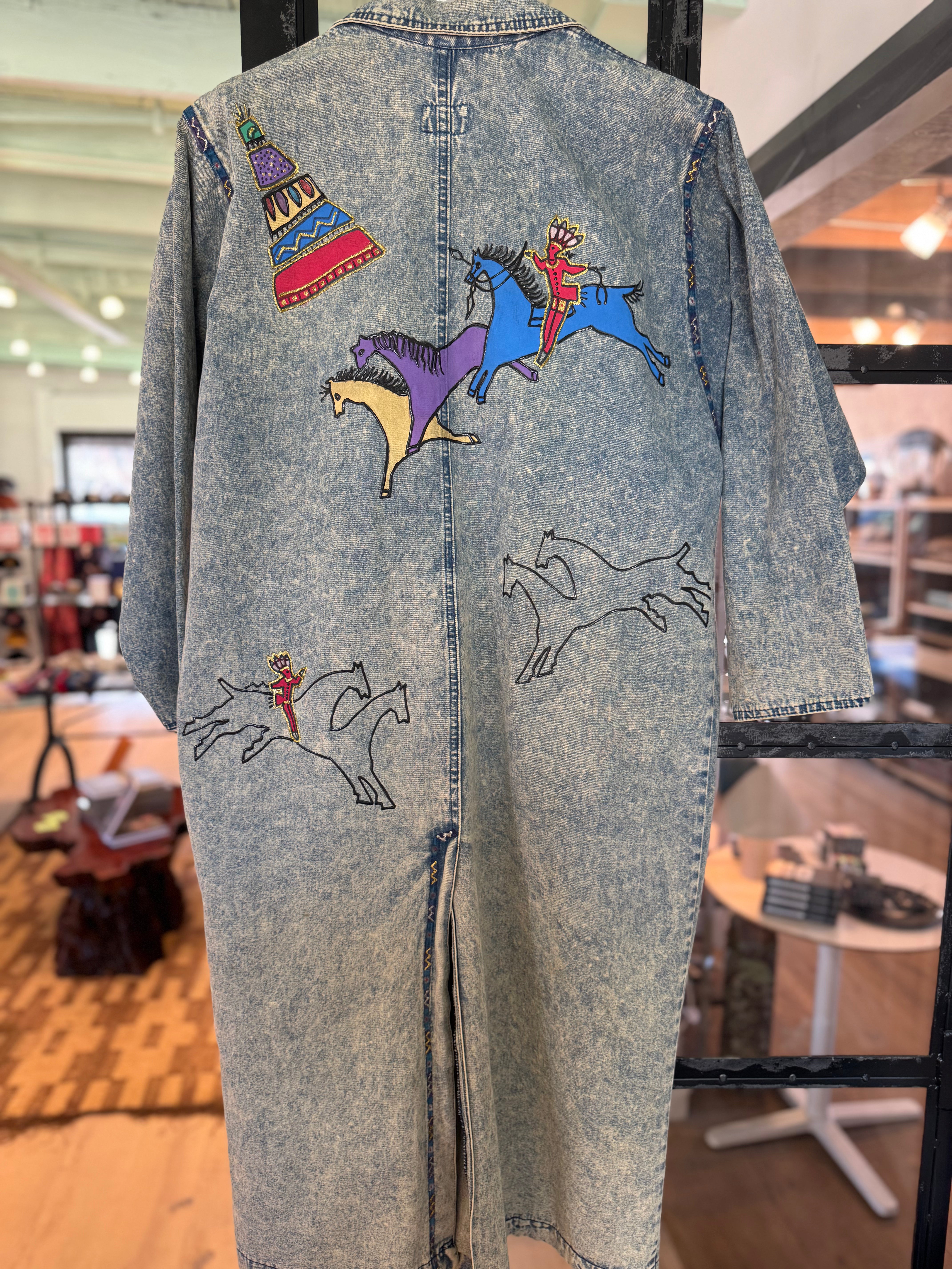 J West Handpainted Acid Wash Trench