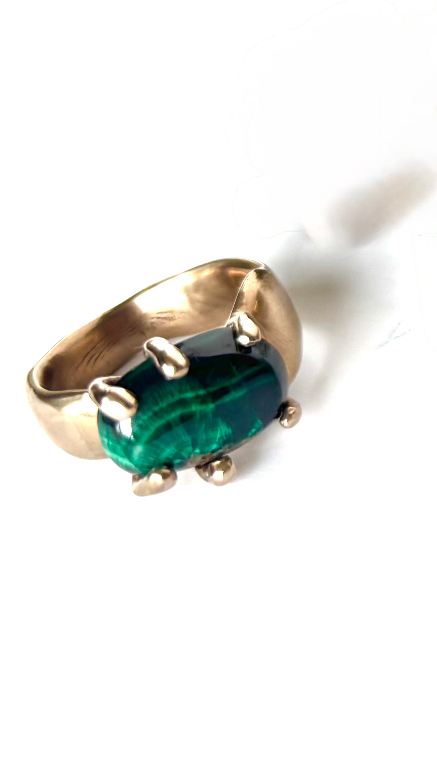 Bisbee Malachite Bronze Ring by Carina Schott
