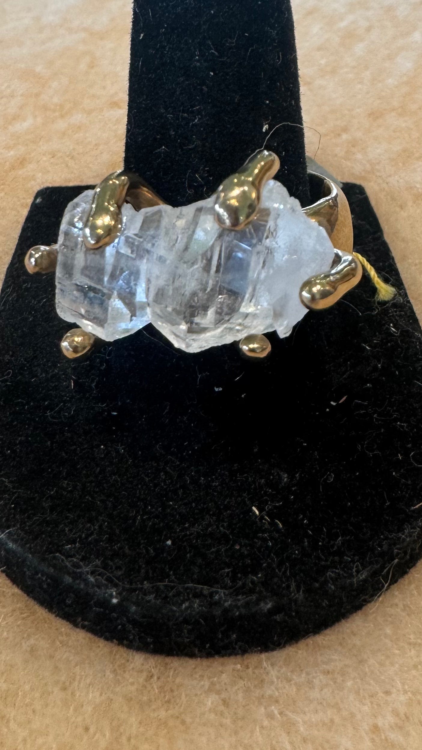 Eaden Quartz + Bronze Claw Ring by Carina Schott