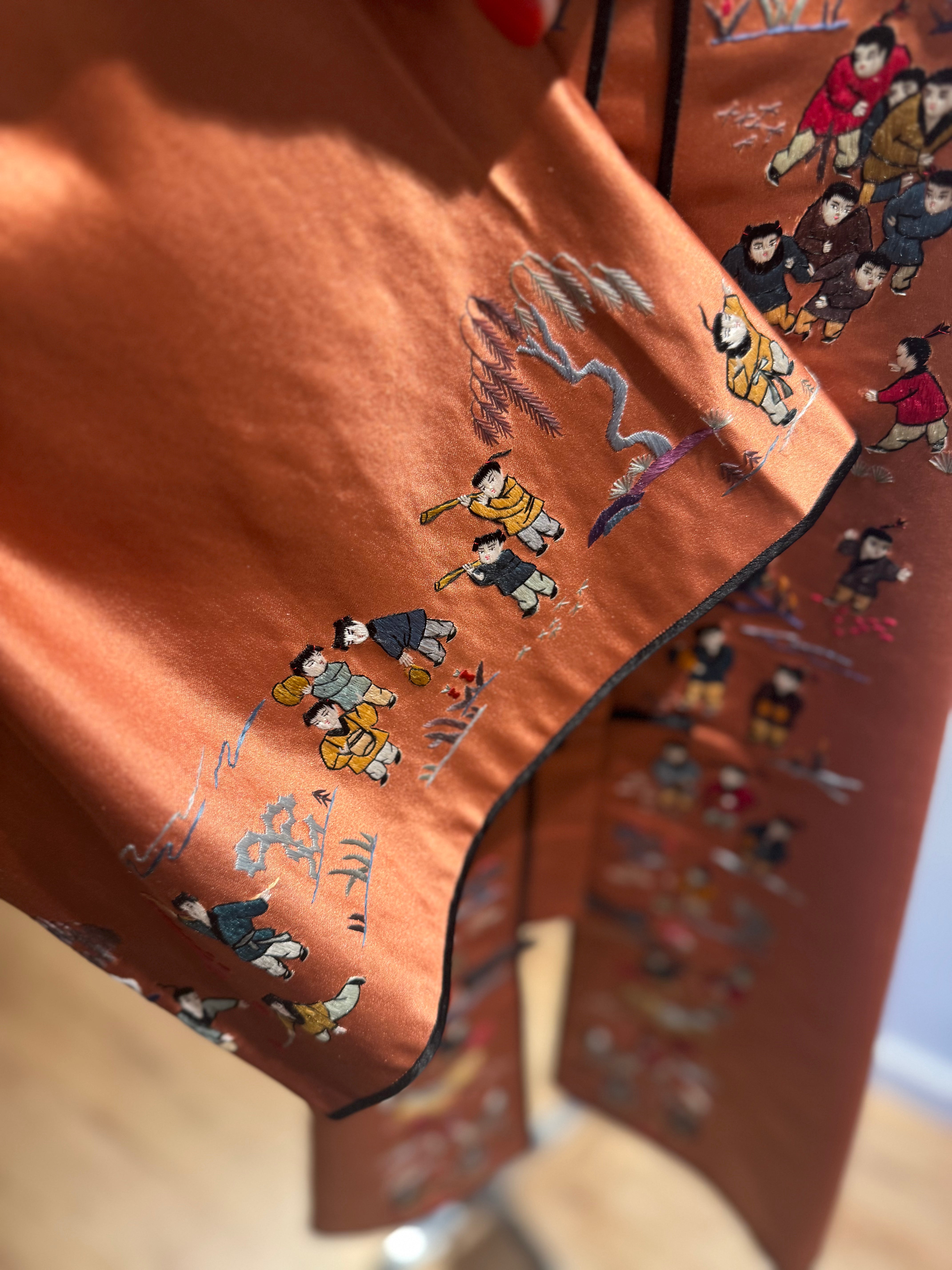 Bronze Silk Embroidered Jacket