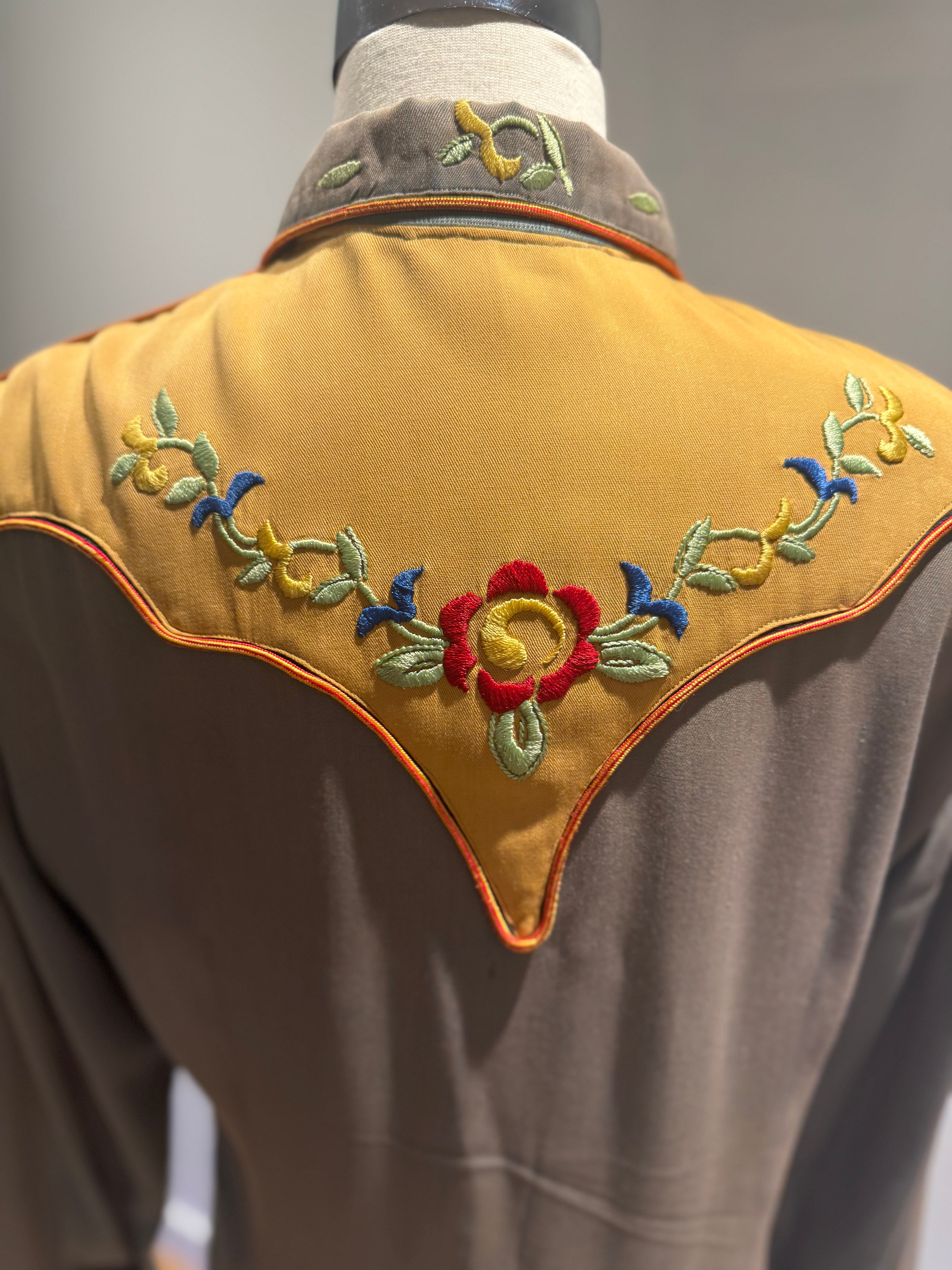 Rose Embroidered Western Shirt