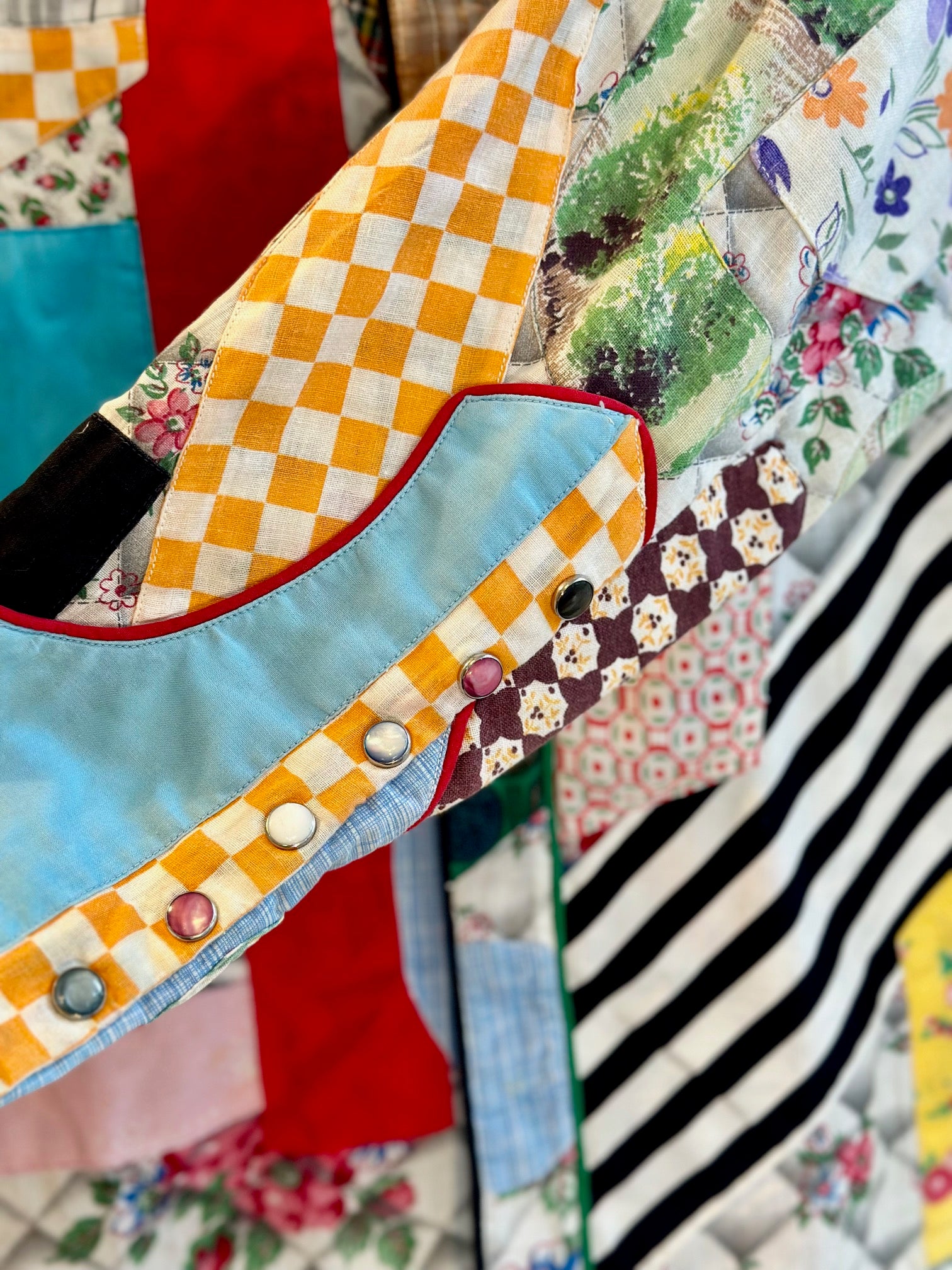 Patchwork Western Snap Front shirt