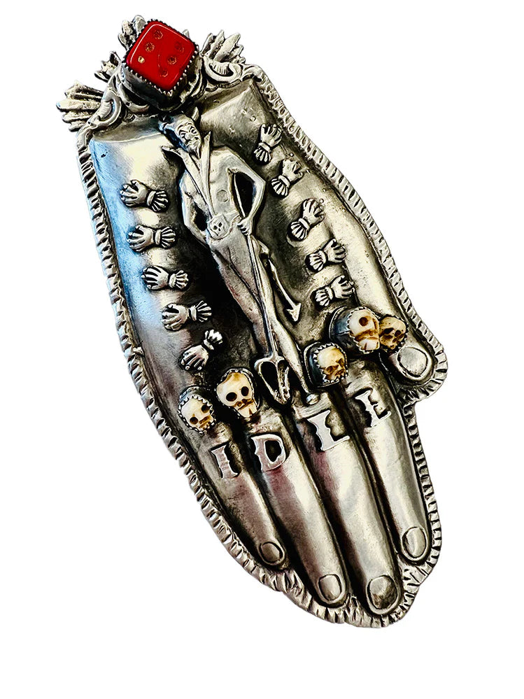 Idle Hands Belt Buckle by Sweet Bird Studio