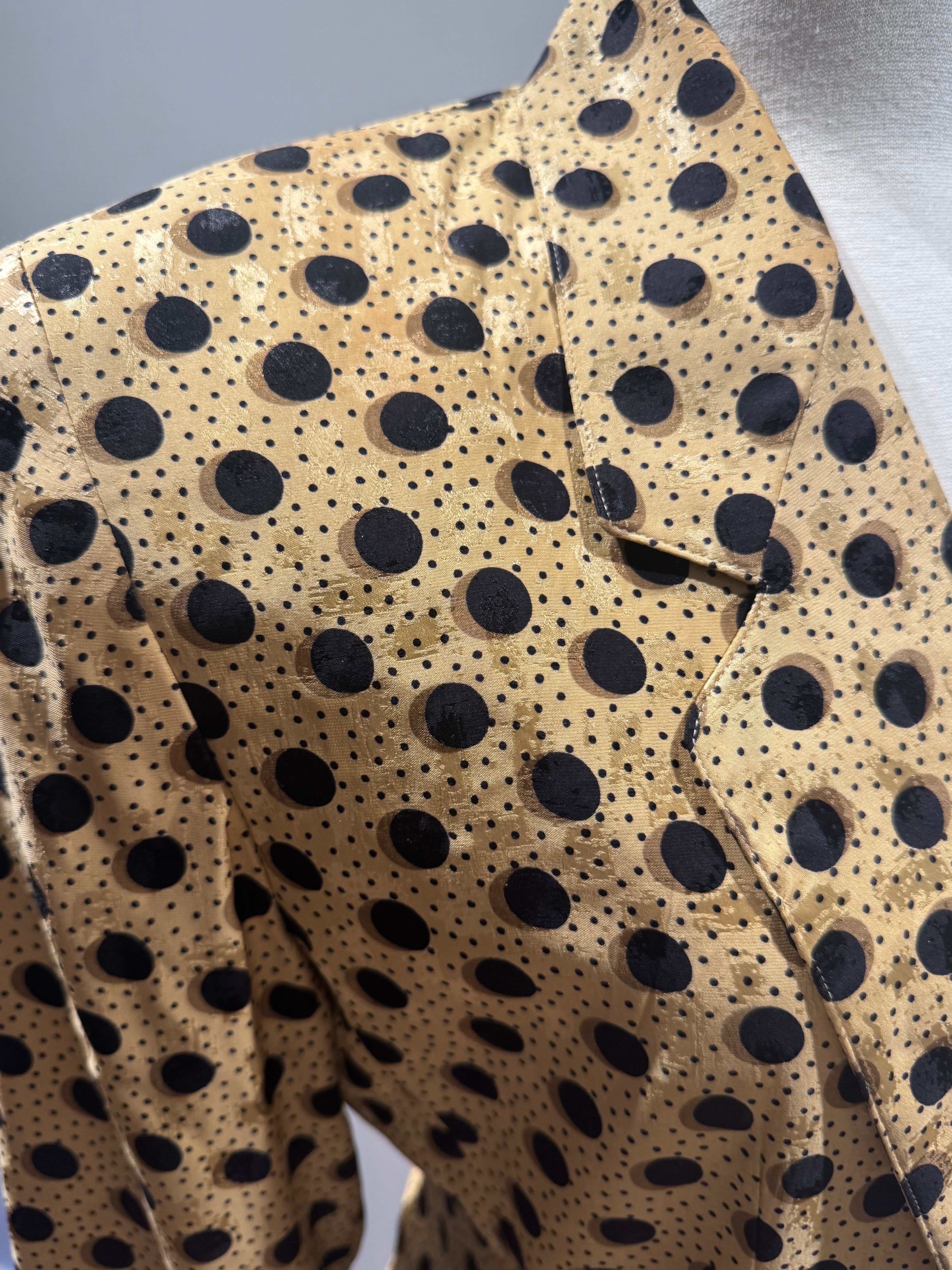 Anne Klein Polka Dot Silk Blazer