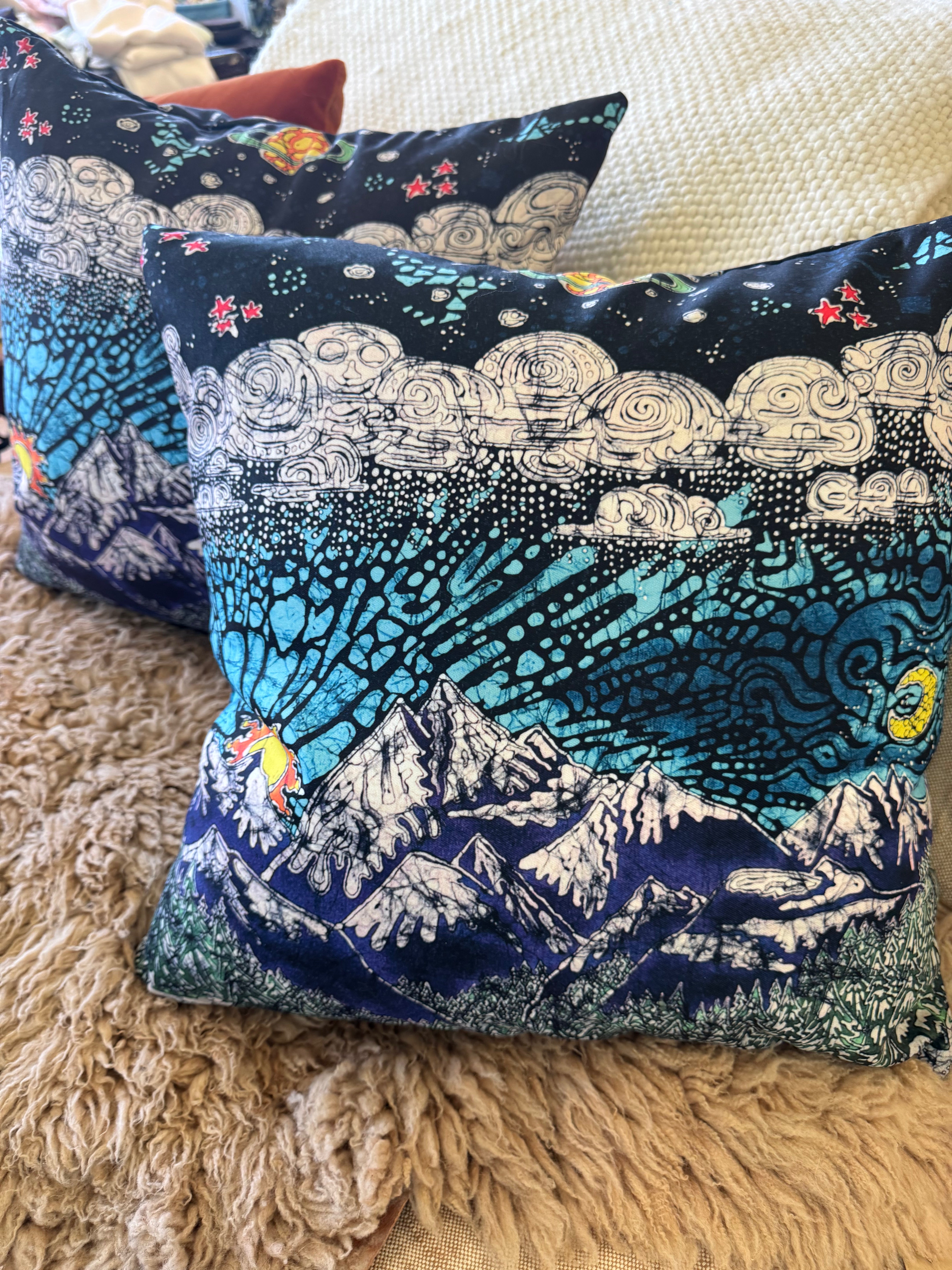 Rocky Mountain Batik Pillow 18"x18"