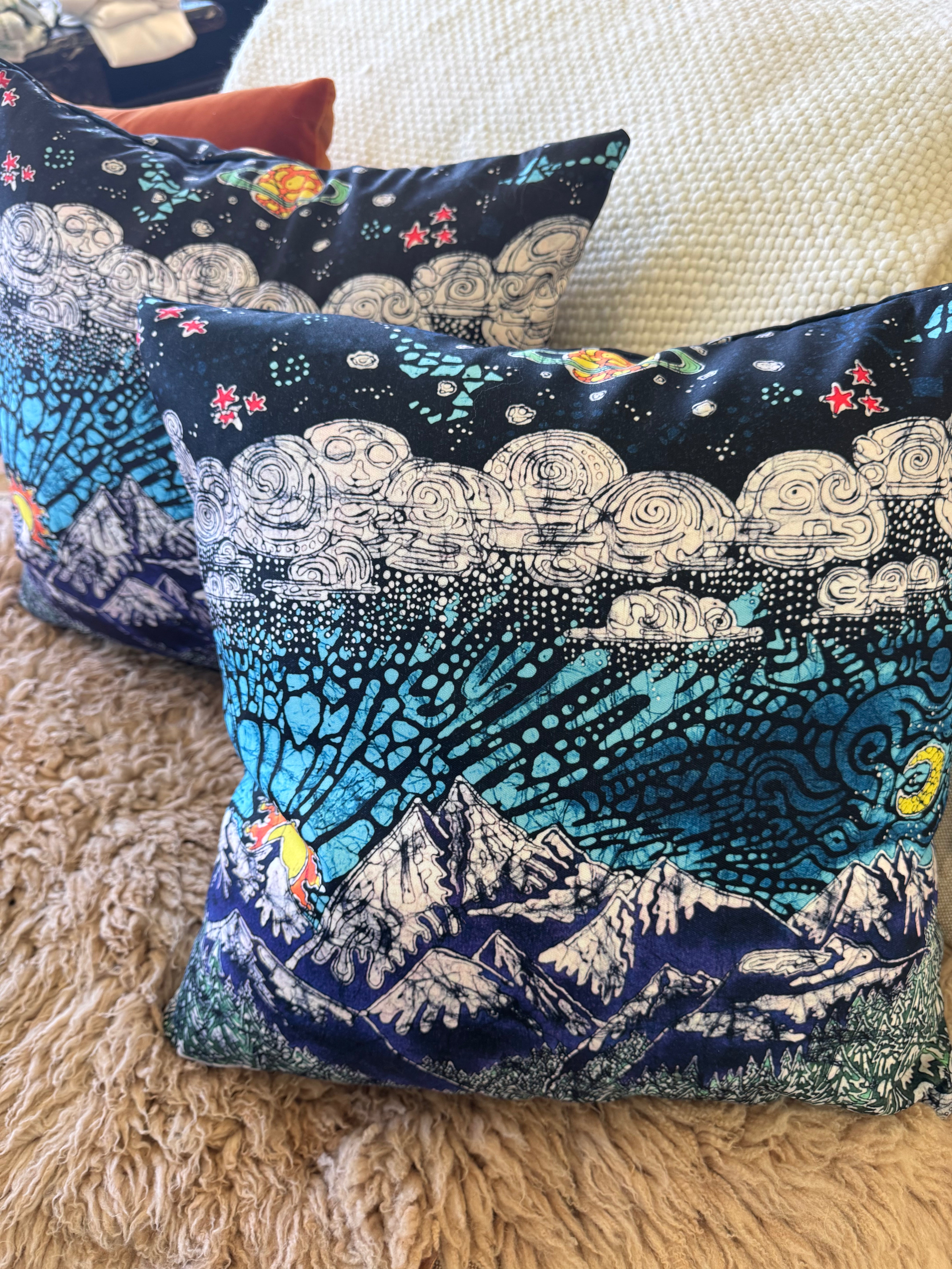 Rocky Mountain Batik Pillow 18"x18"
