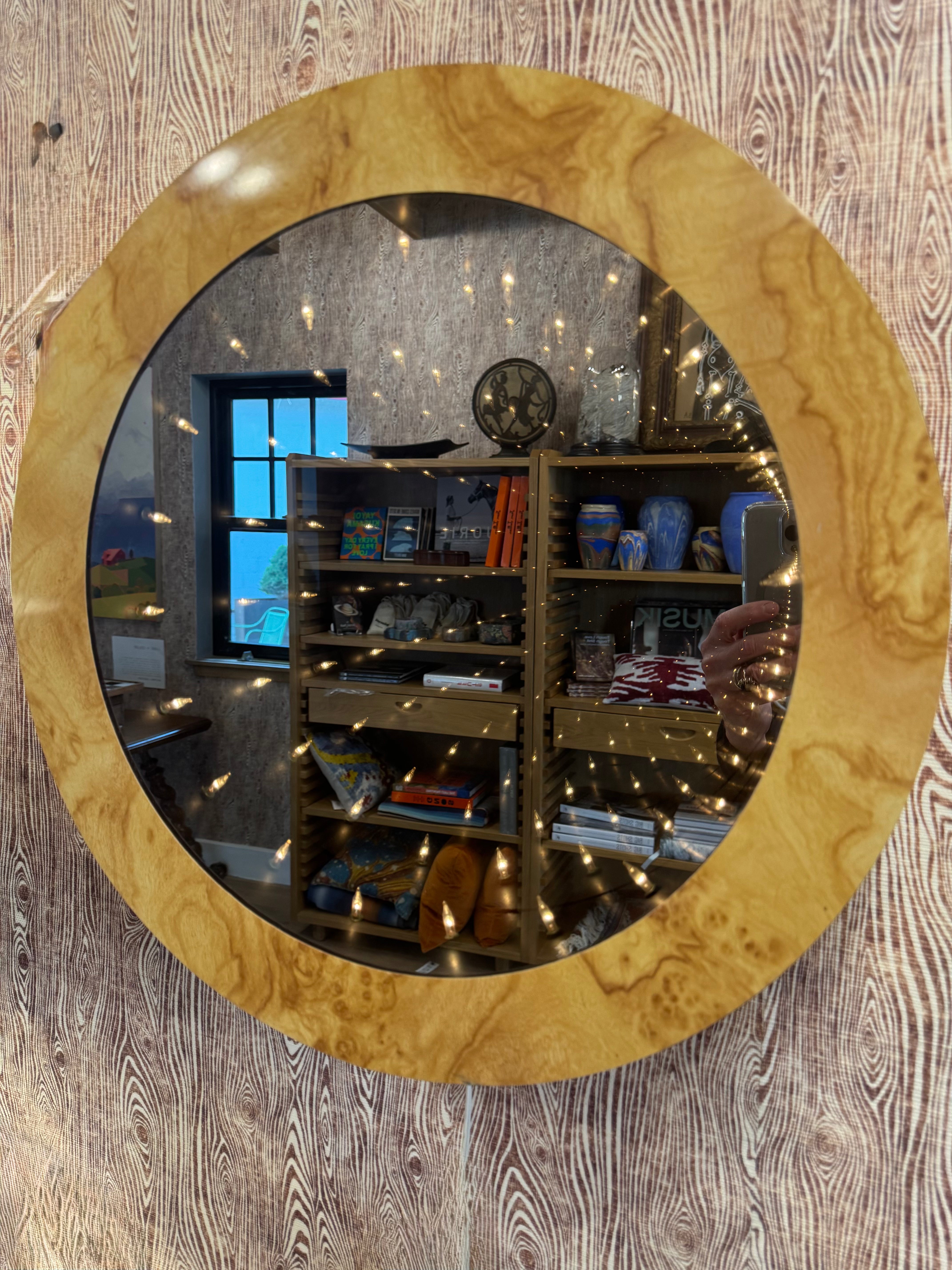 Bur Wood Infinity Mirror circa 1970's