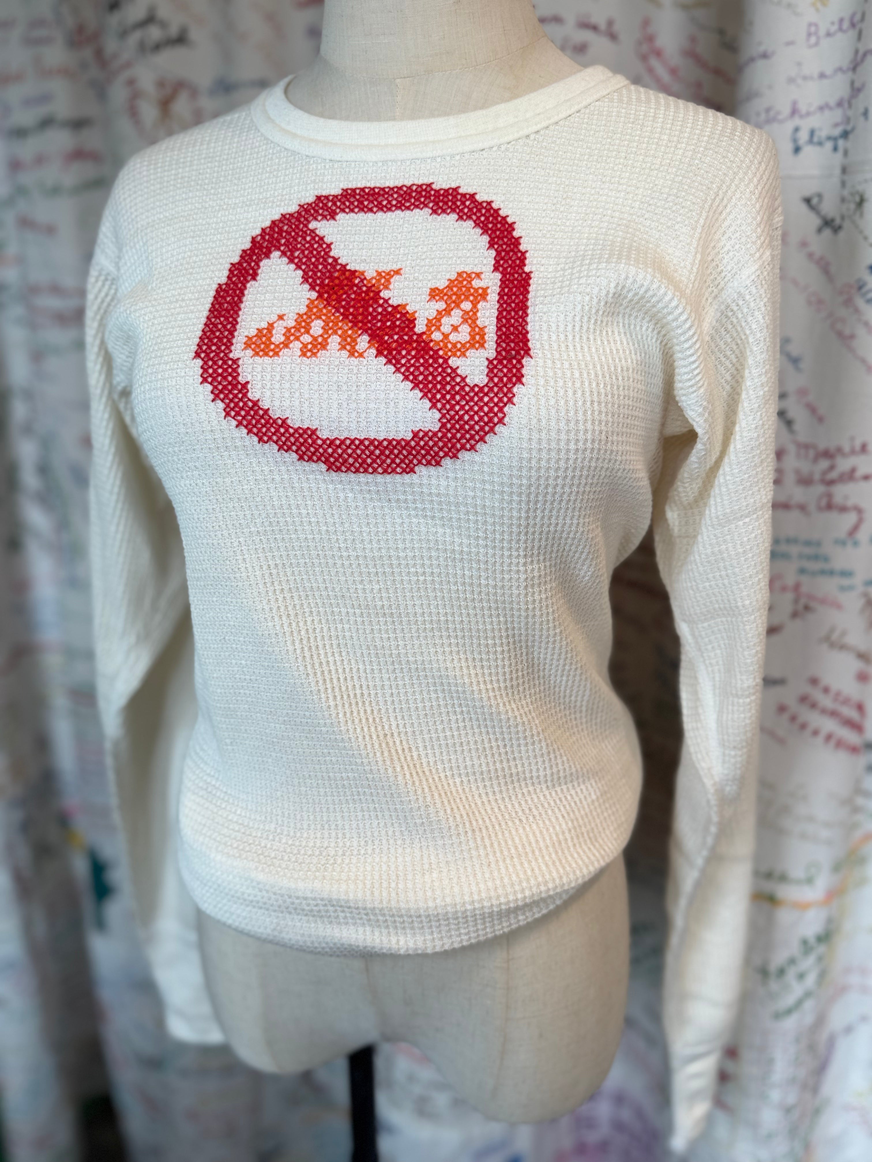 No Mets Cross Stitch Thermal