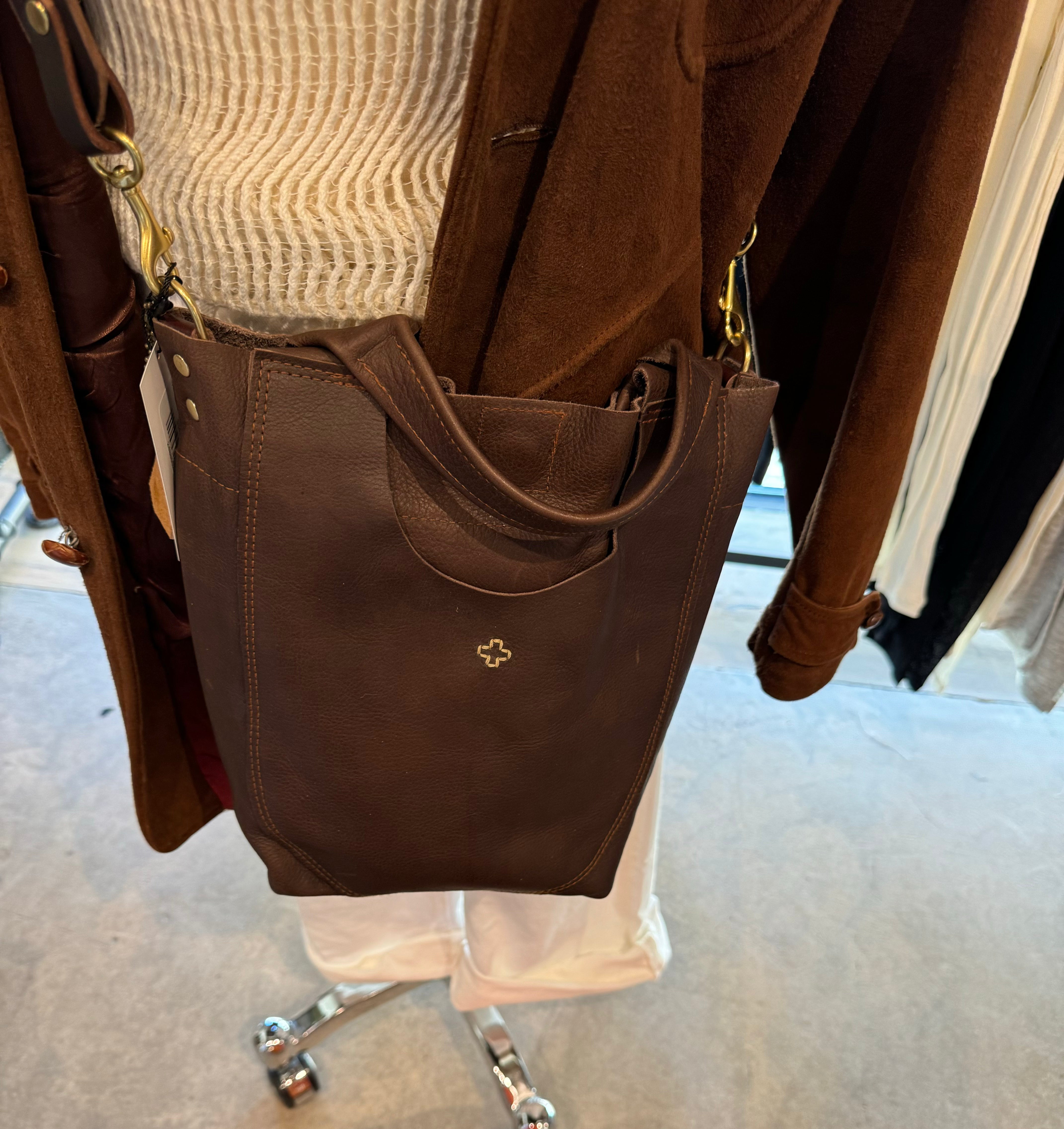 by elke Mini Morgan Crossbody / Chocolate