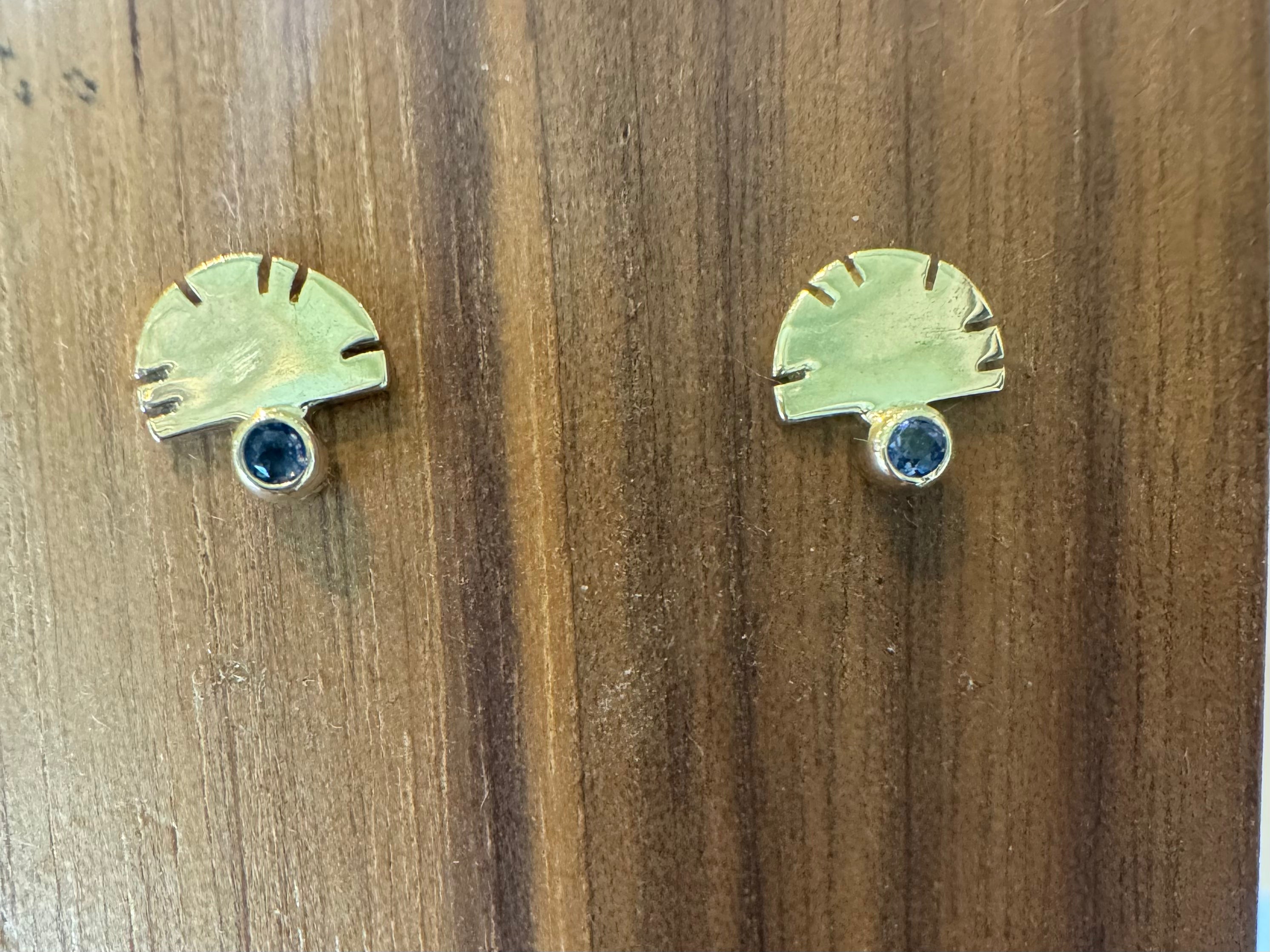 AQUILLA EARRING + California Benitoite Earrings by Young In The Mountains