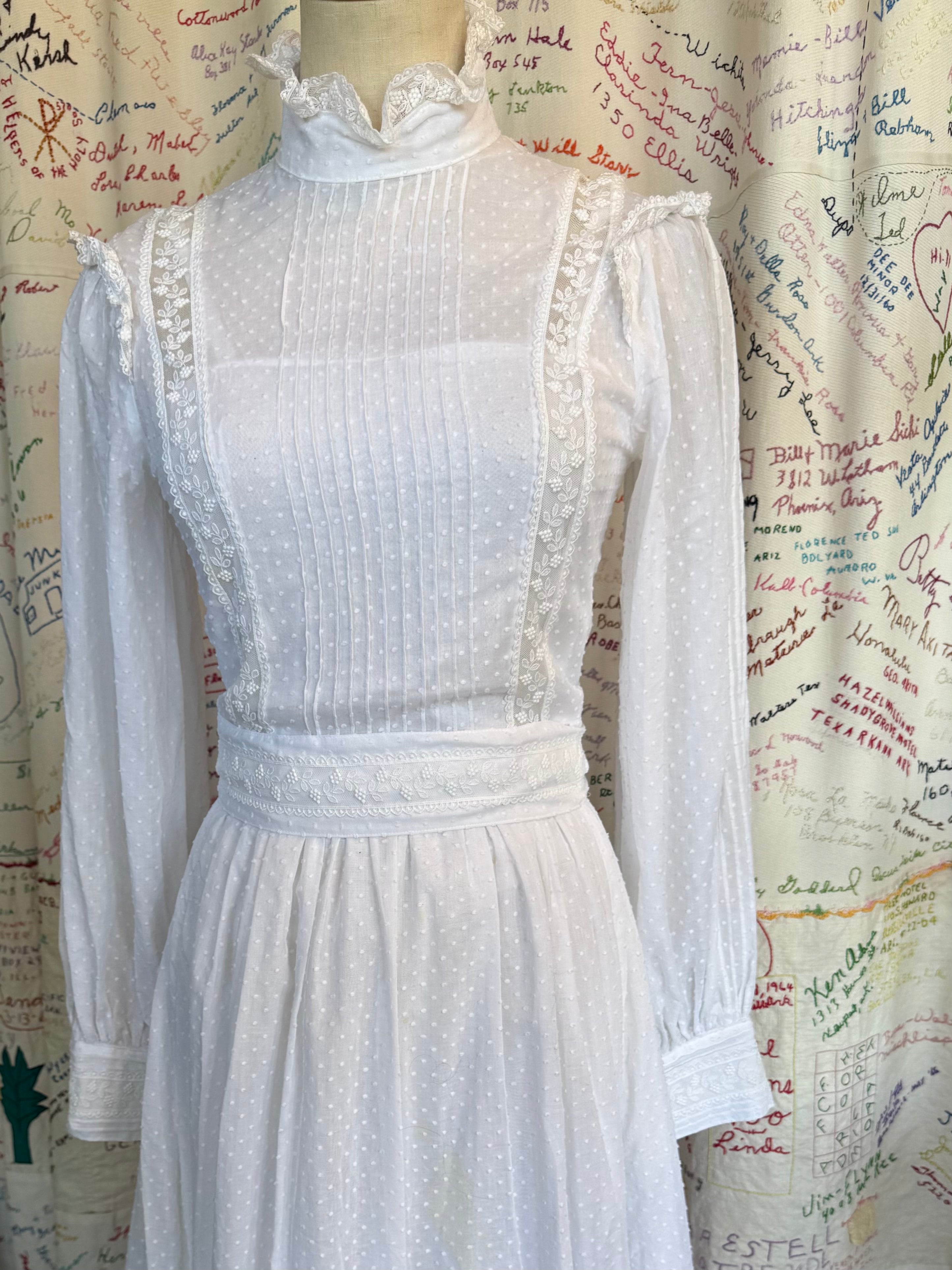 Vintage White Full Length Dress