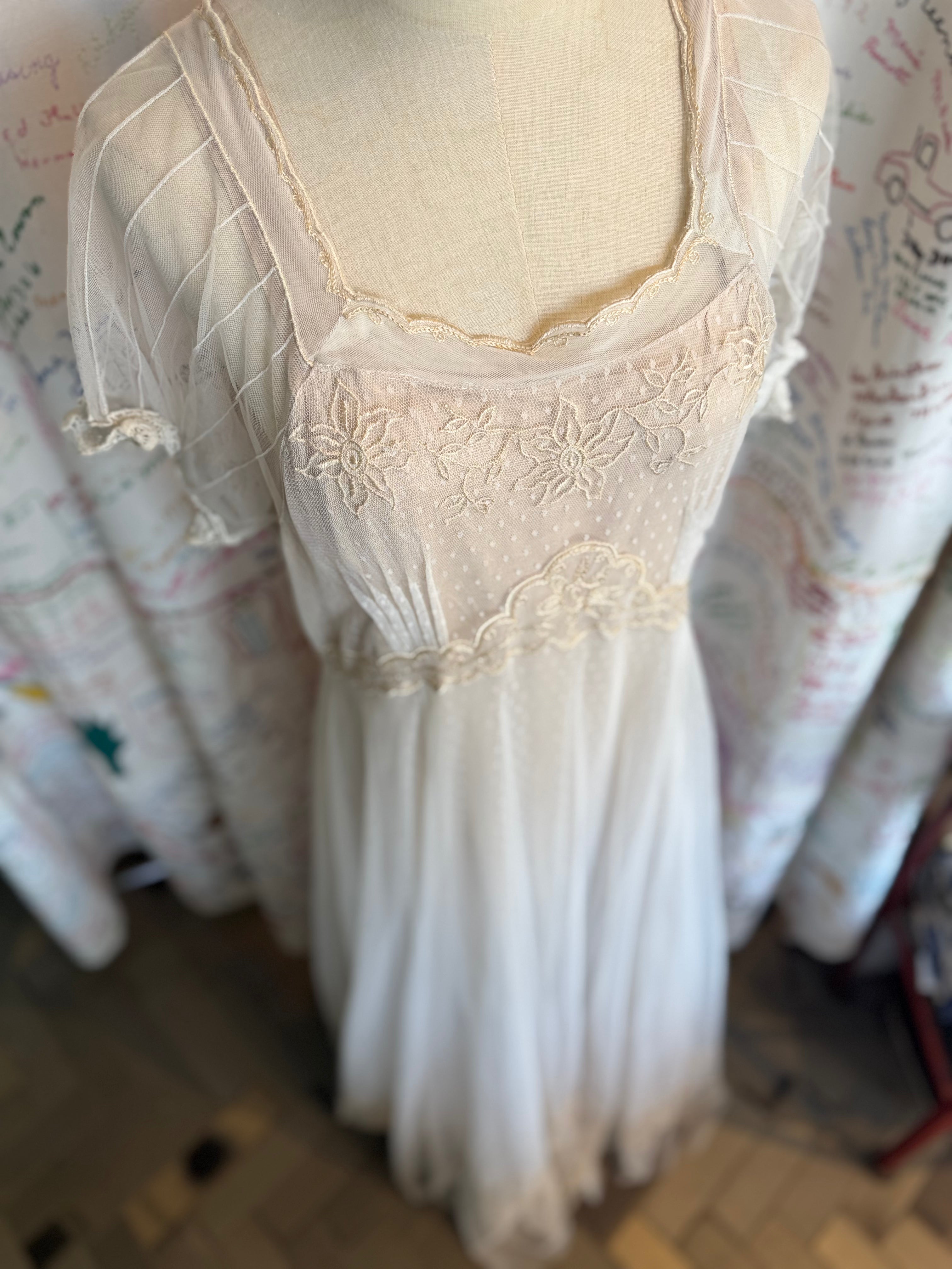 Ivory Peach Ethereal Dress