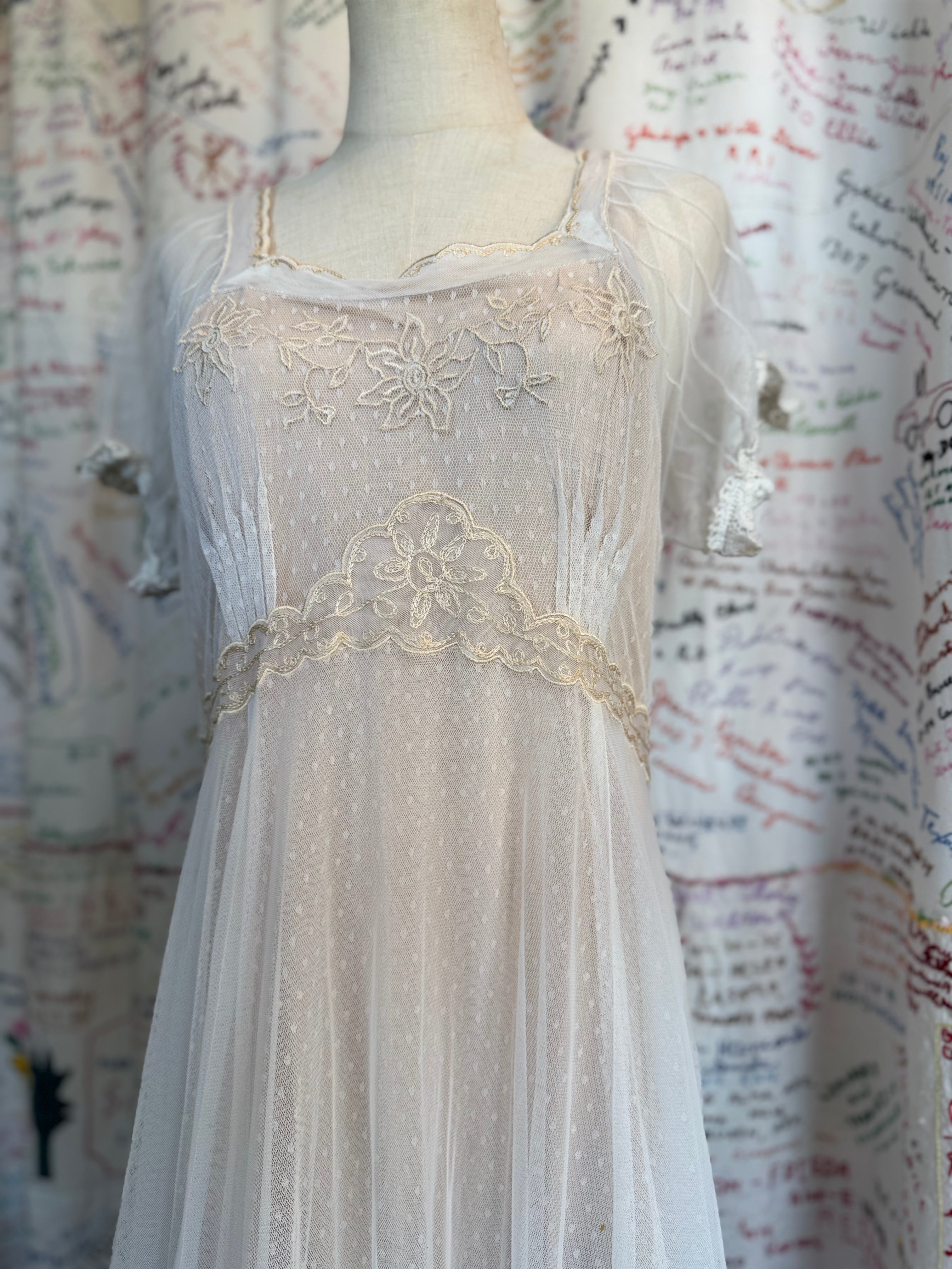 Ivory Peach Ethereal Dress