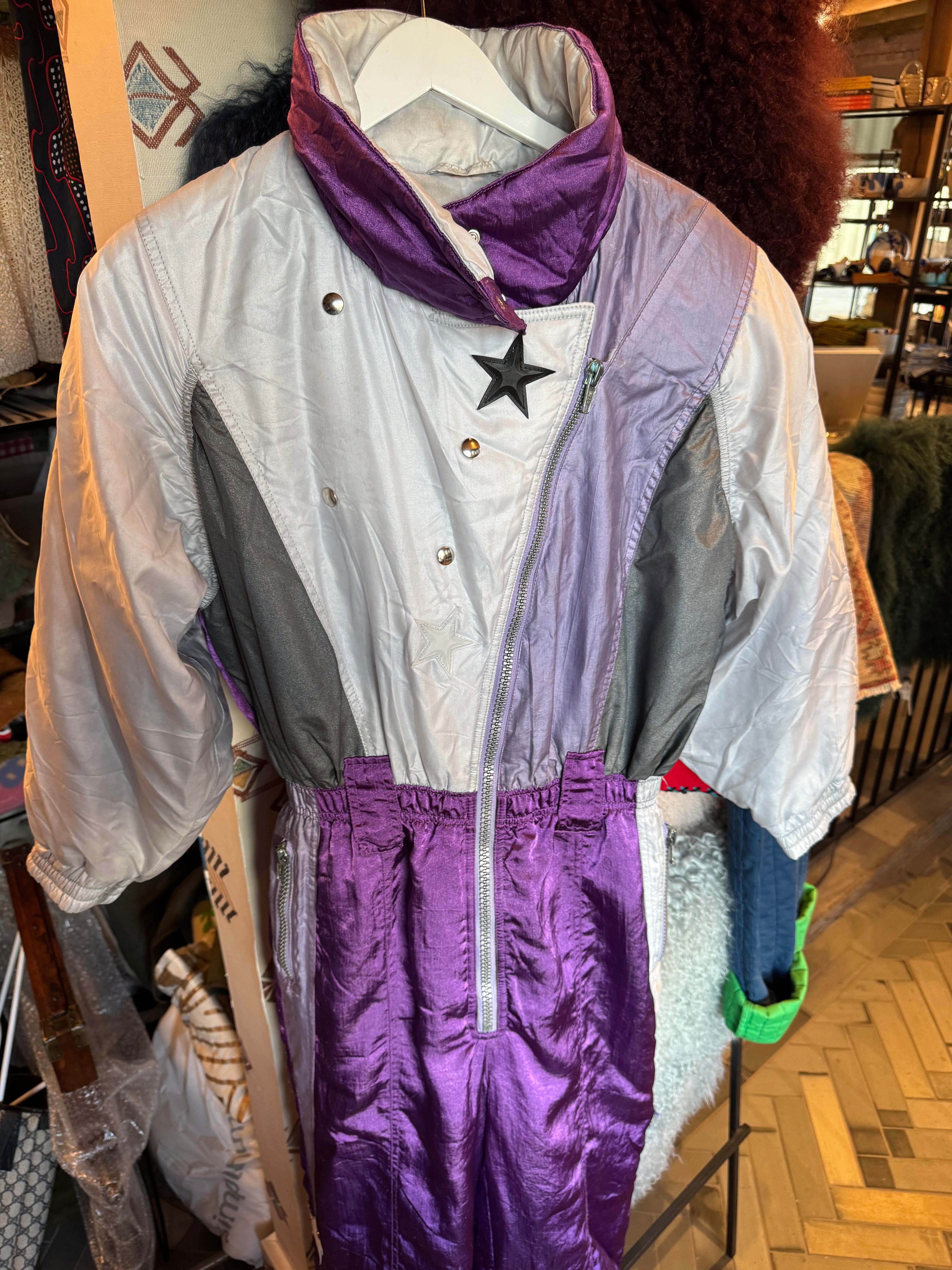 Purple Haze & Stars One Piece Ski Suit