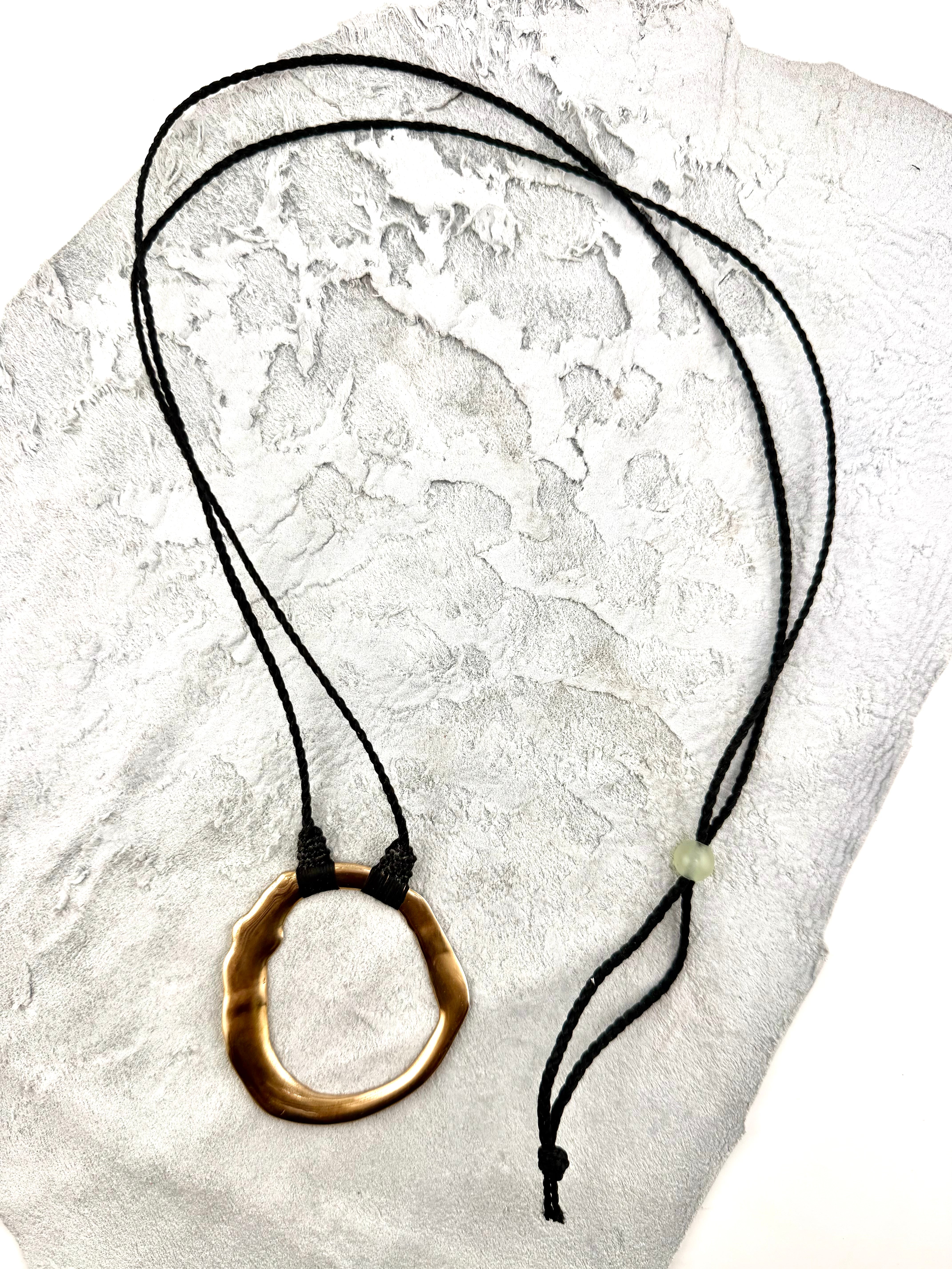 Large O Bronze Necklace by Carina Schott
