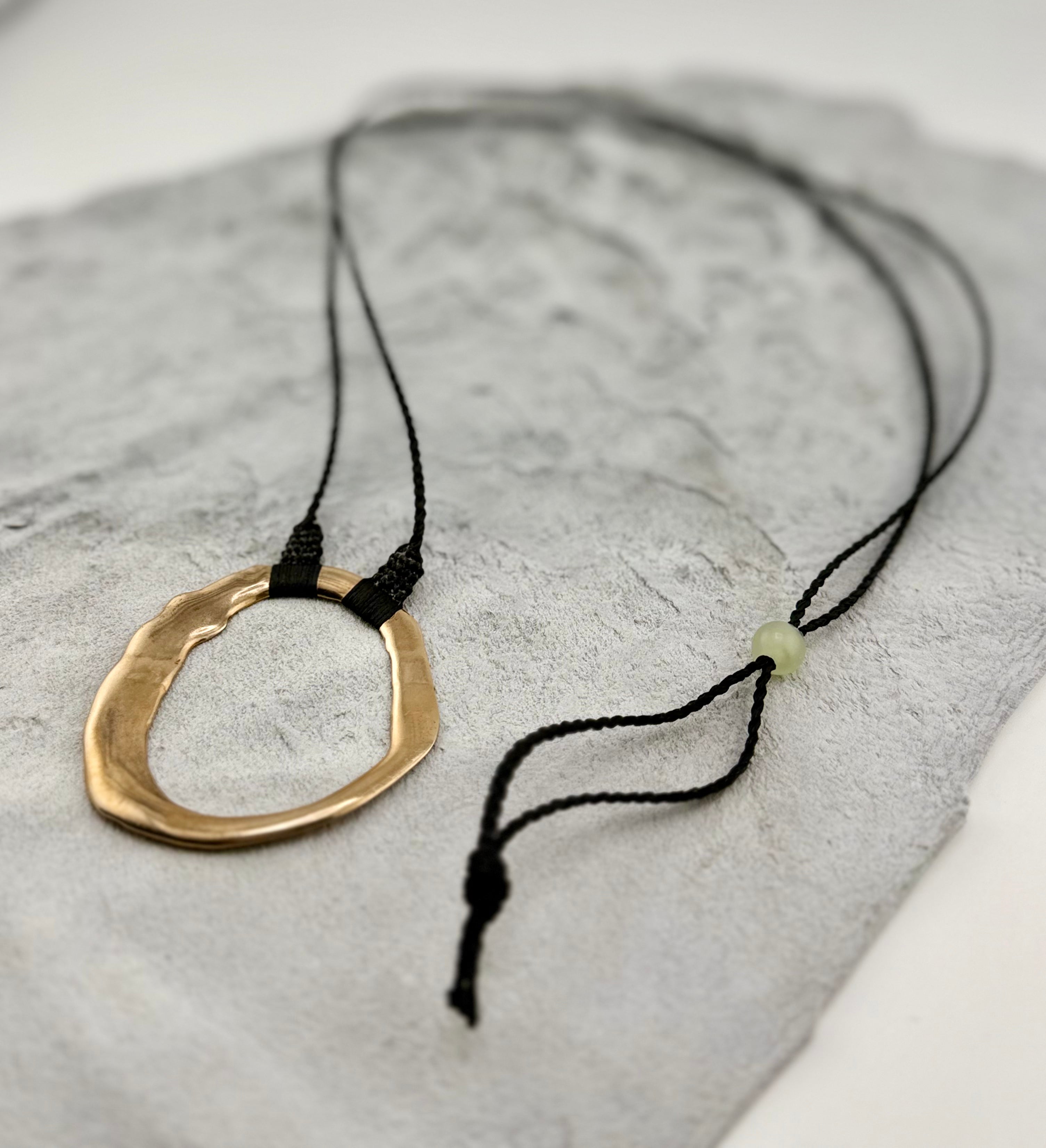 Large O Bronze Necklace by Carina Schott