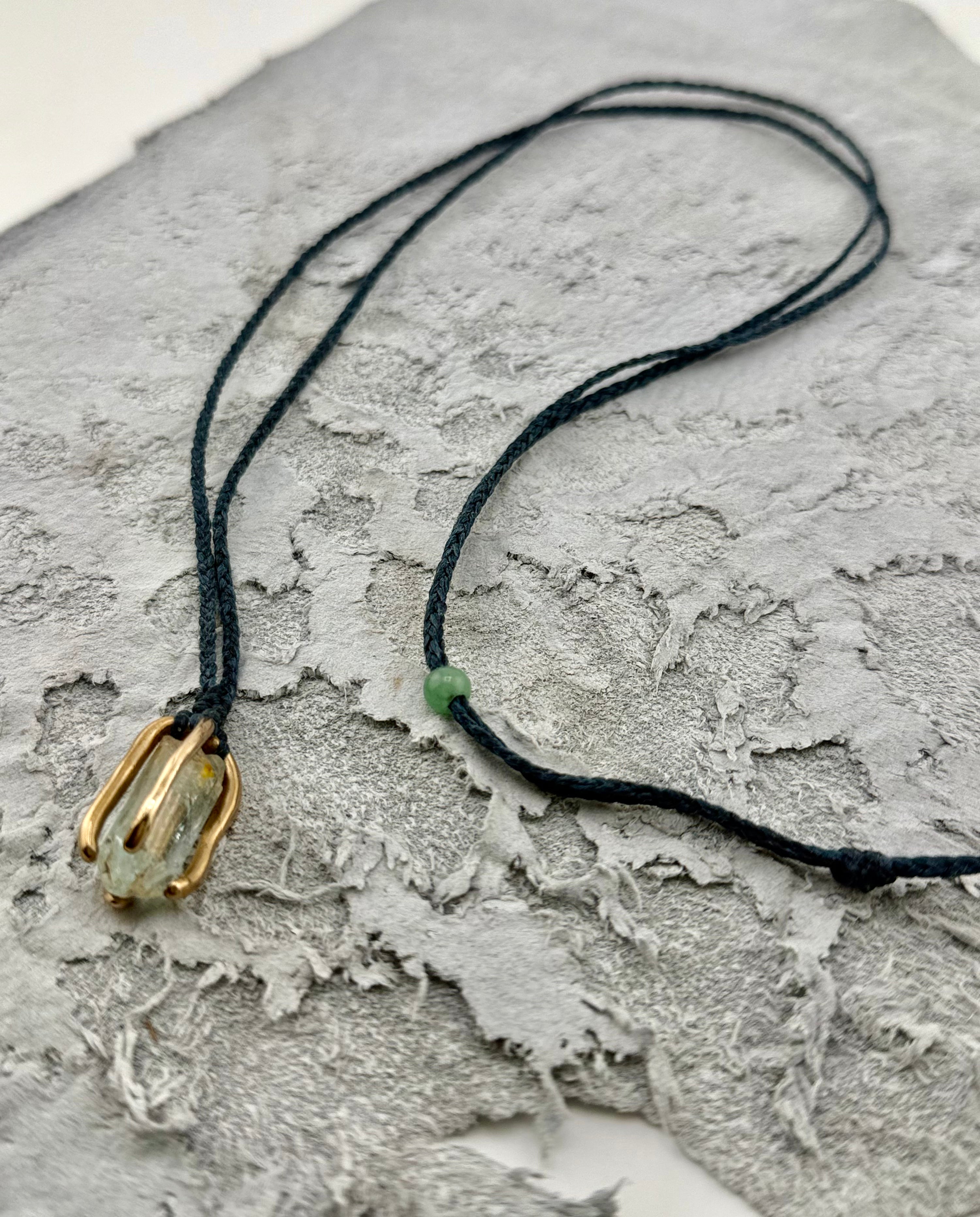Small Bronze Cage Topaz Necklace by Carina Schott