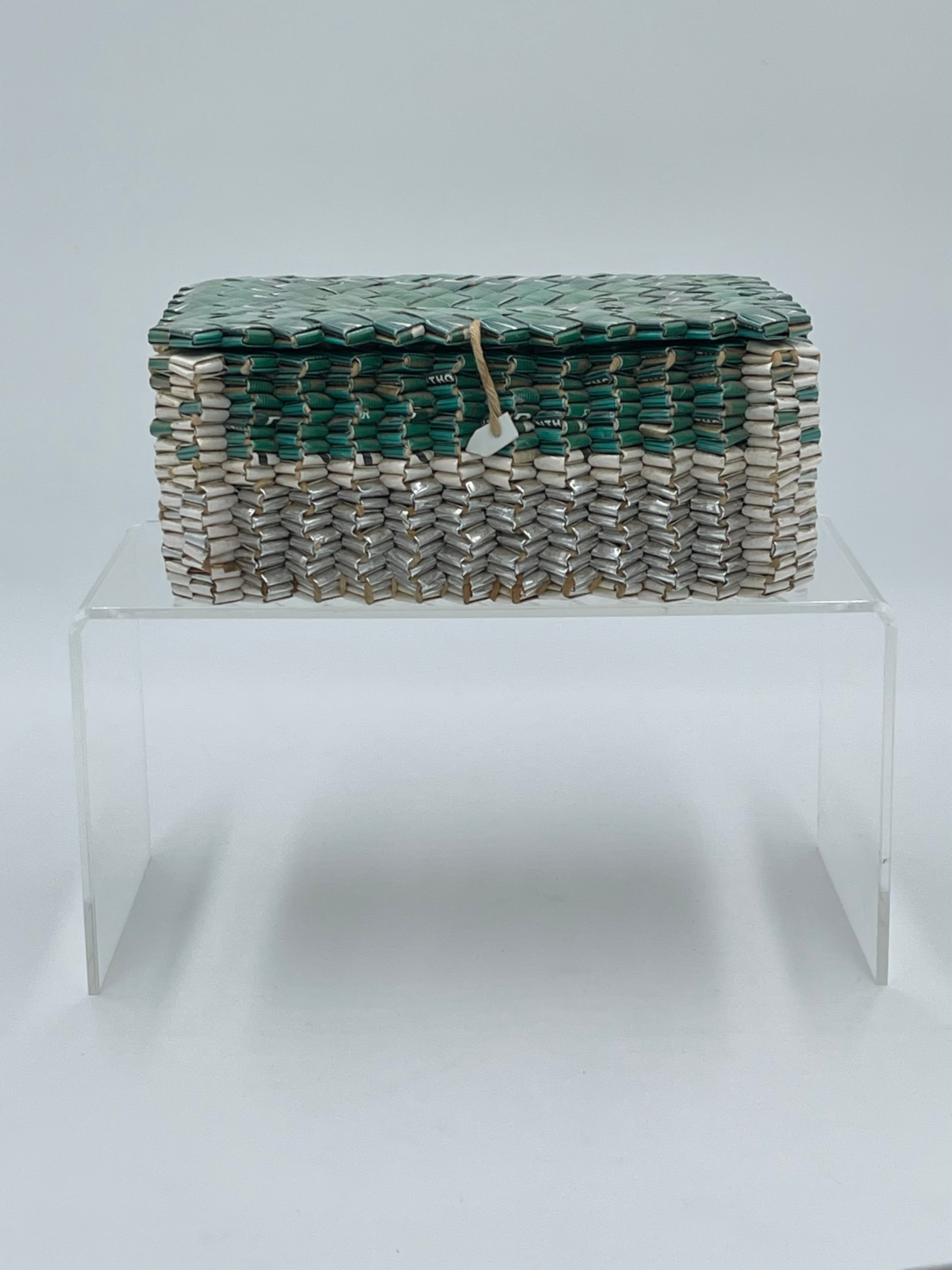 50's Prison Art Ciggie Wrapper Jewelry Box