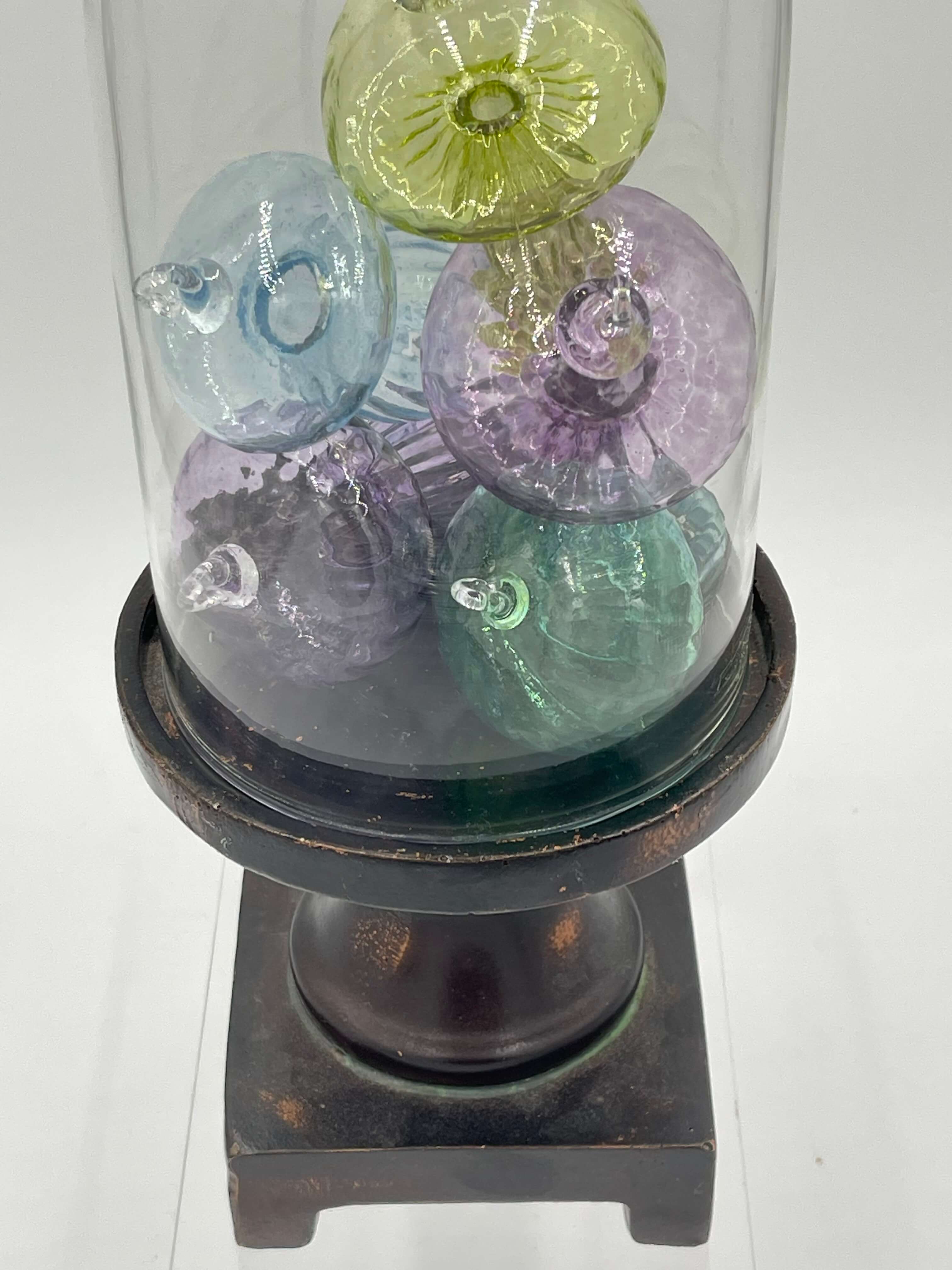 Vintage Clioche with Five Handblown Wyatt Mushrooms