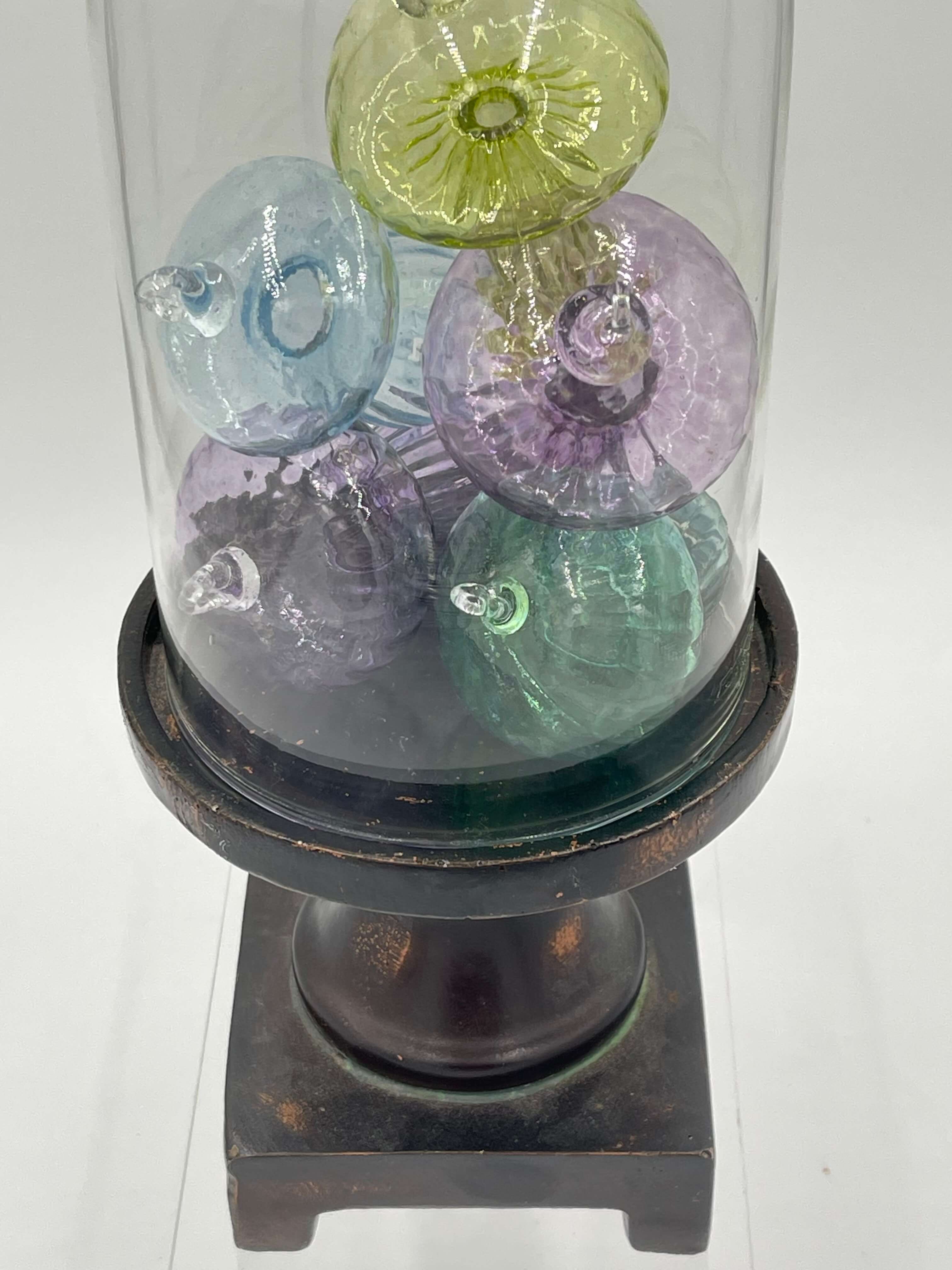 Vintage Clioche with Five Handblown Wyatt Mushrooms