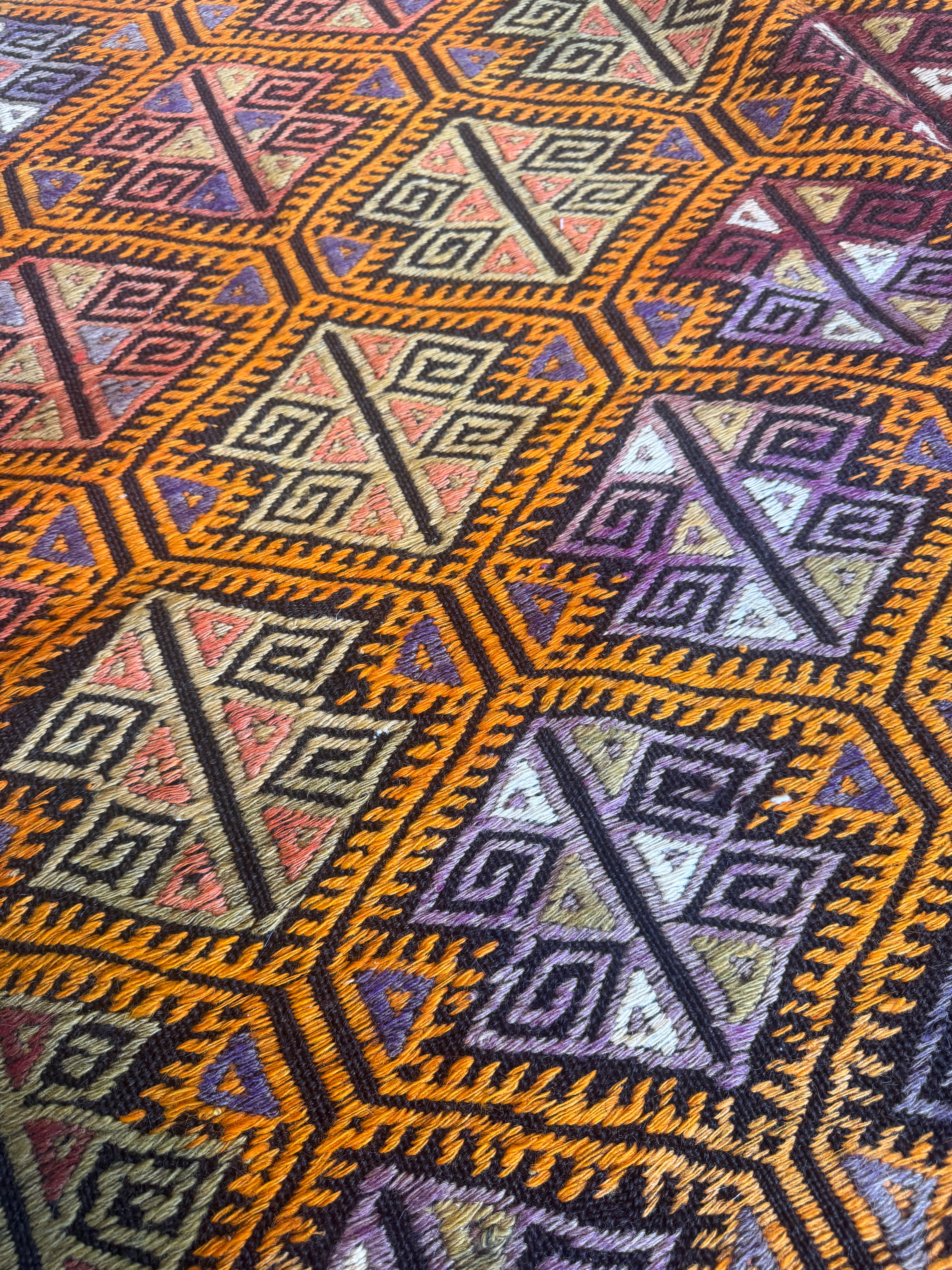 Vintage Embroidered Kilim