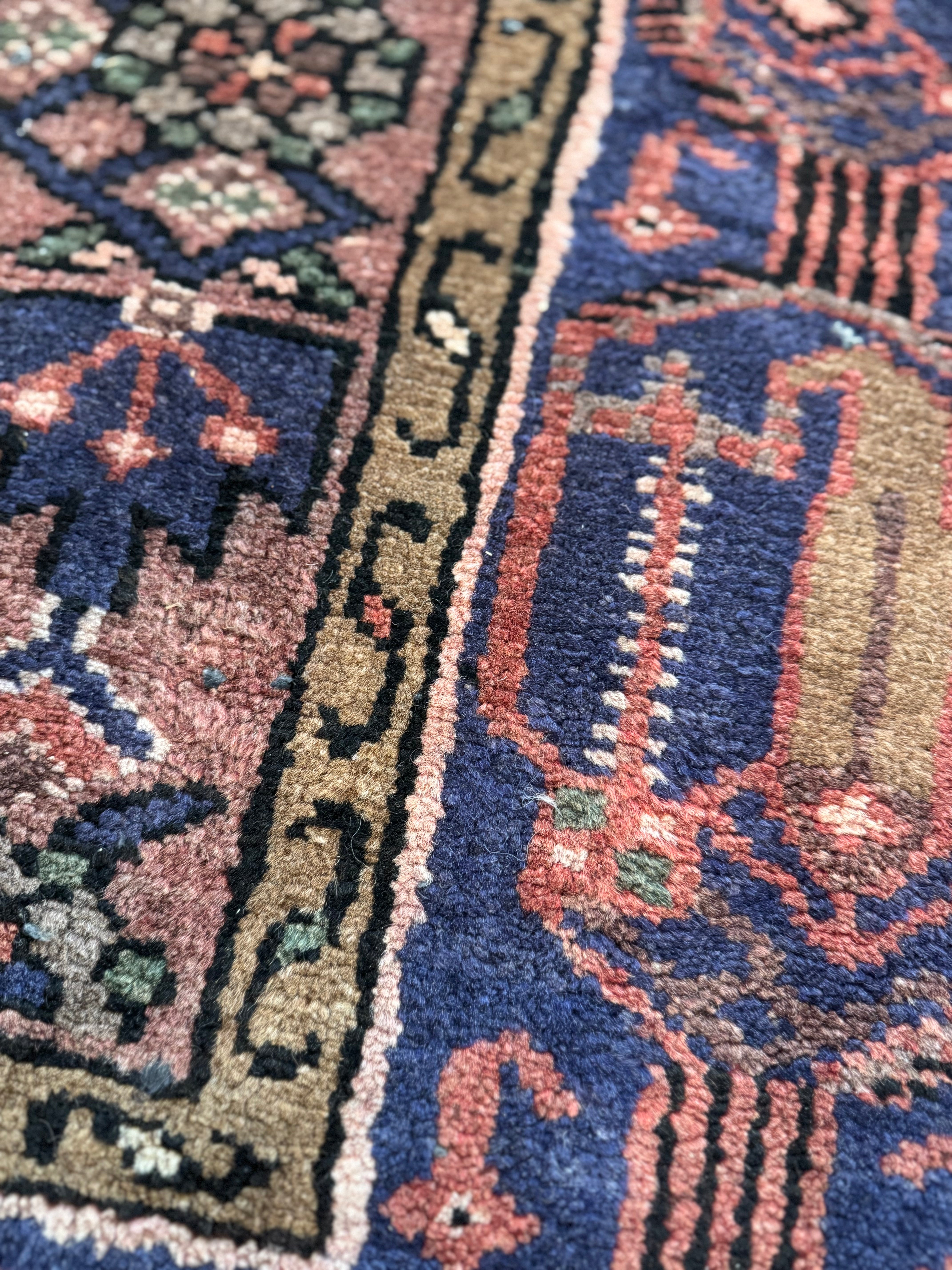 Vintage Turkish Rug Pink & Blues 4'x7'