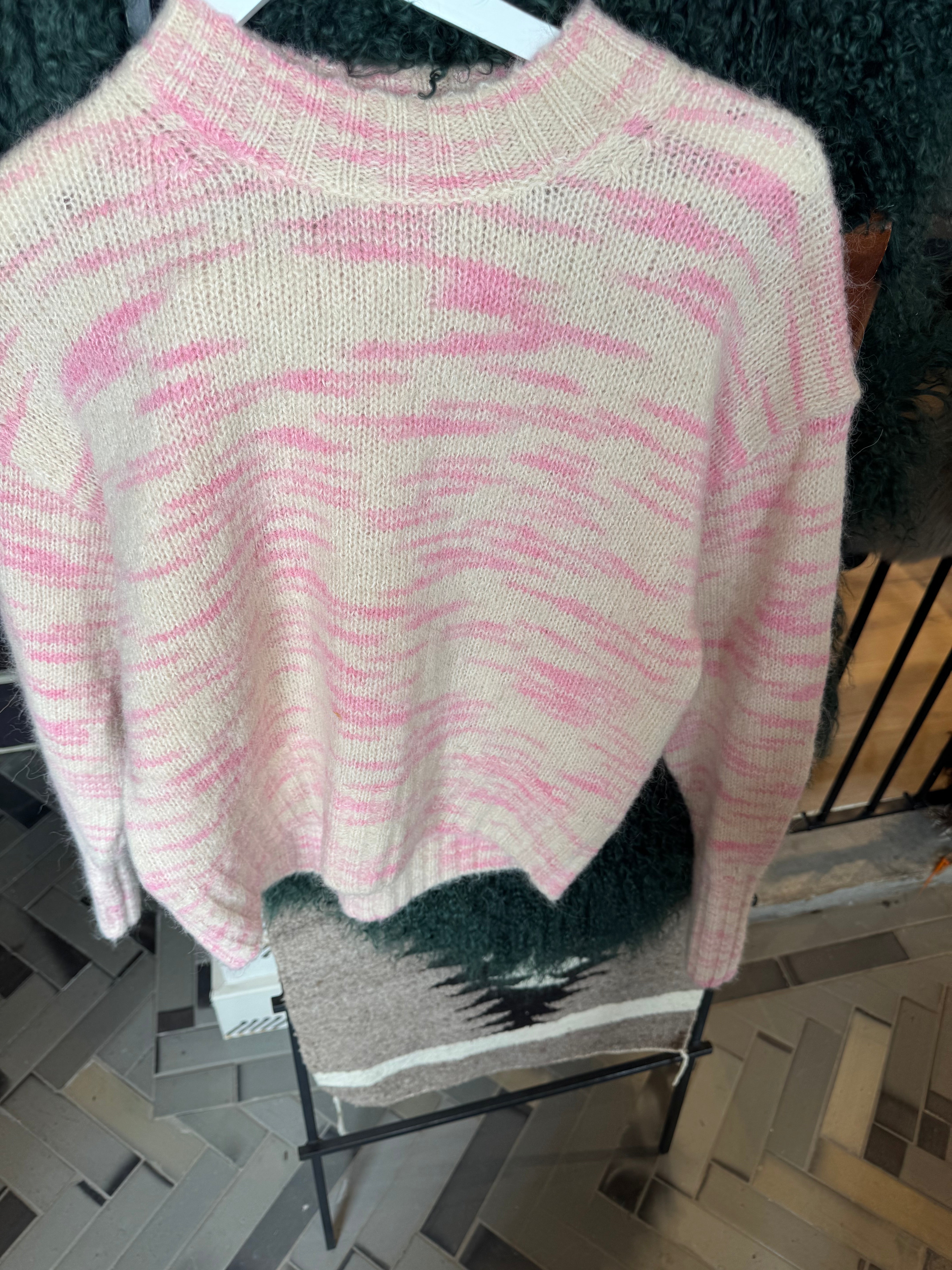 COS Pink + White Sweater