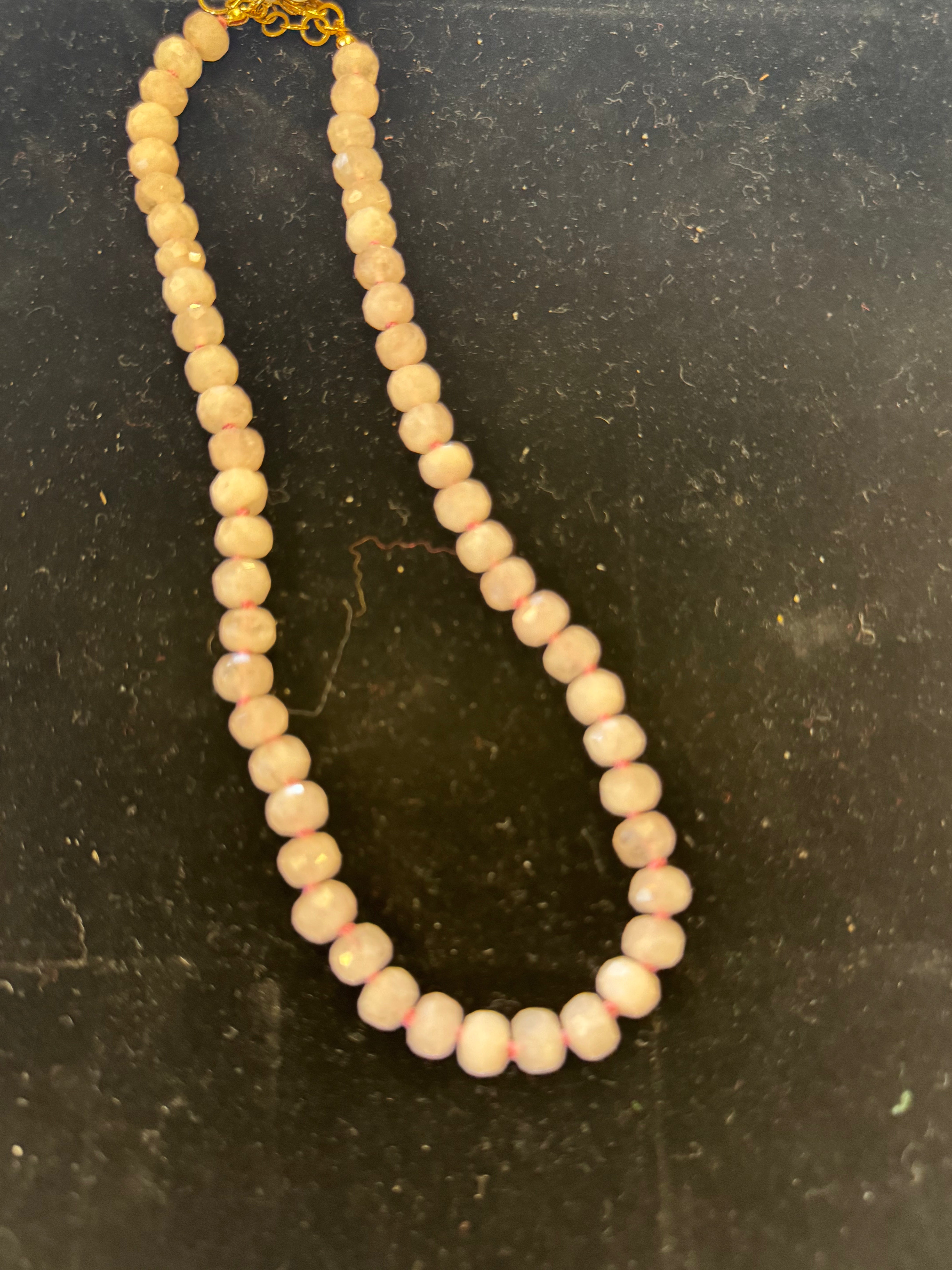 Radiant Malas Knotted Gemstone 16" necklace