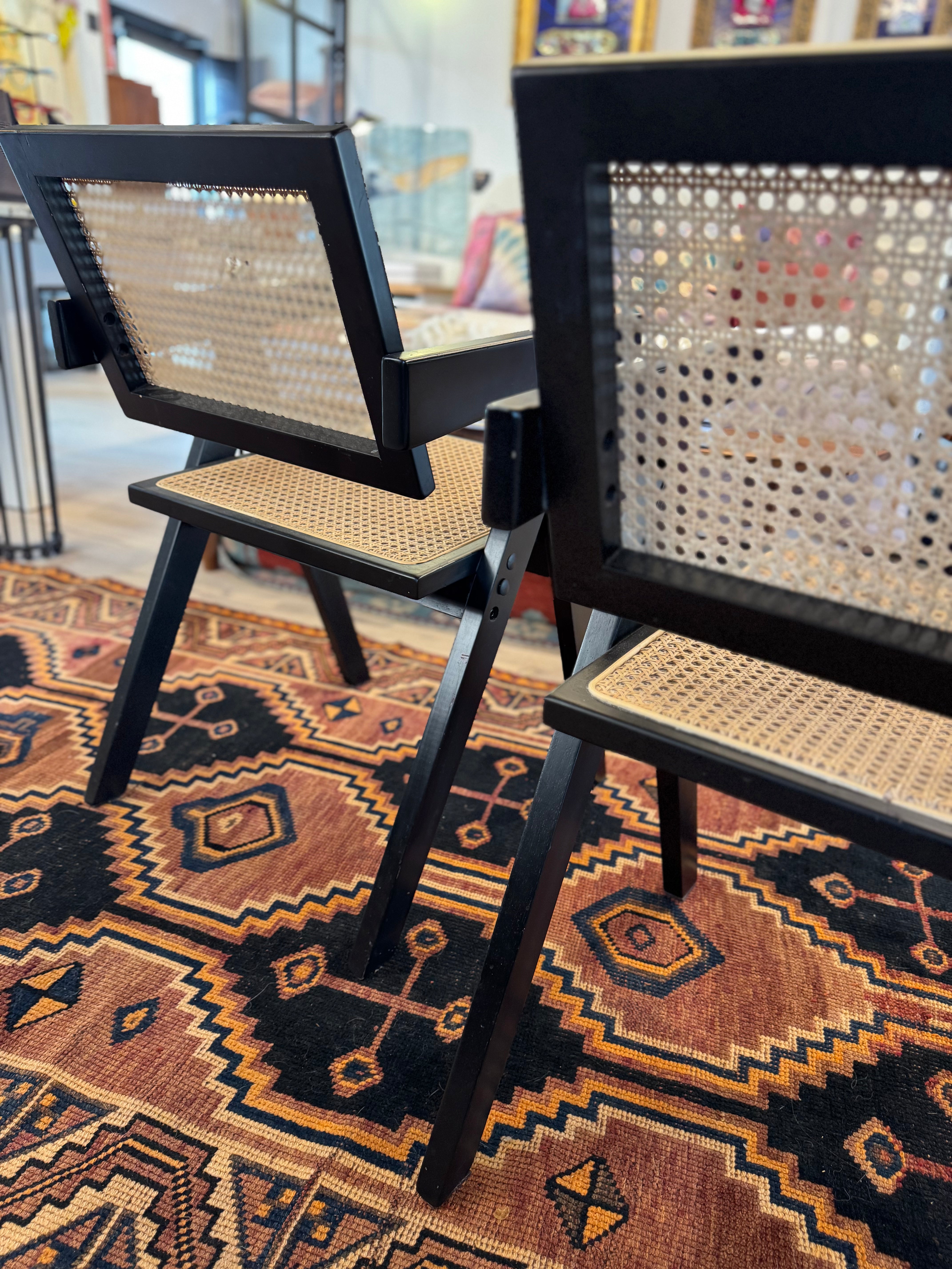 Easy Chairs in the style of Pierre Jeanneret set of 4