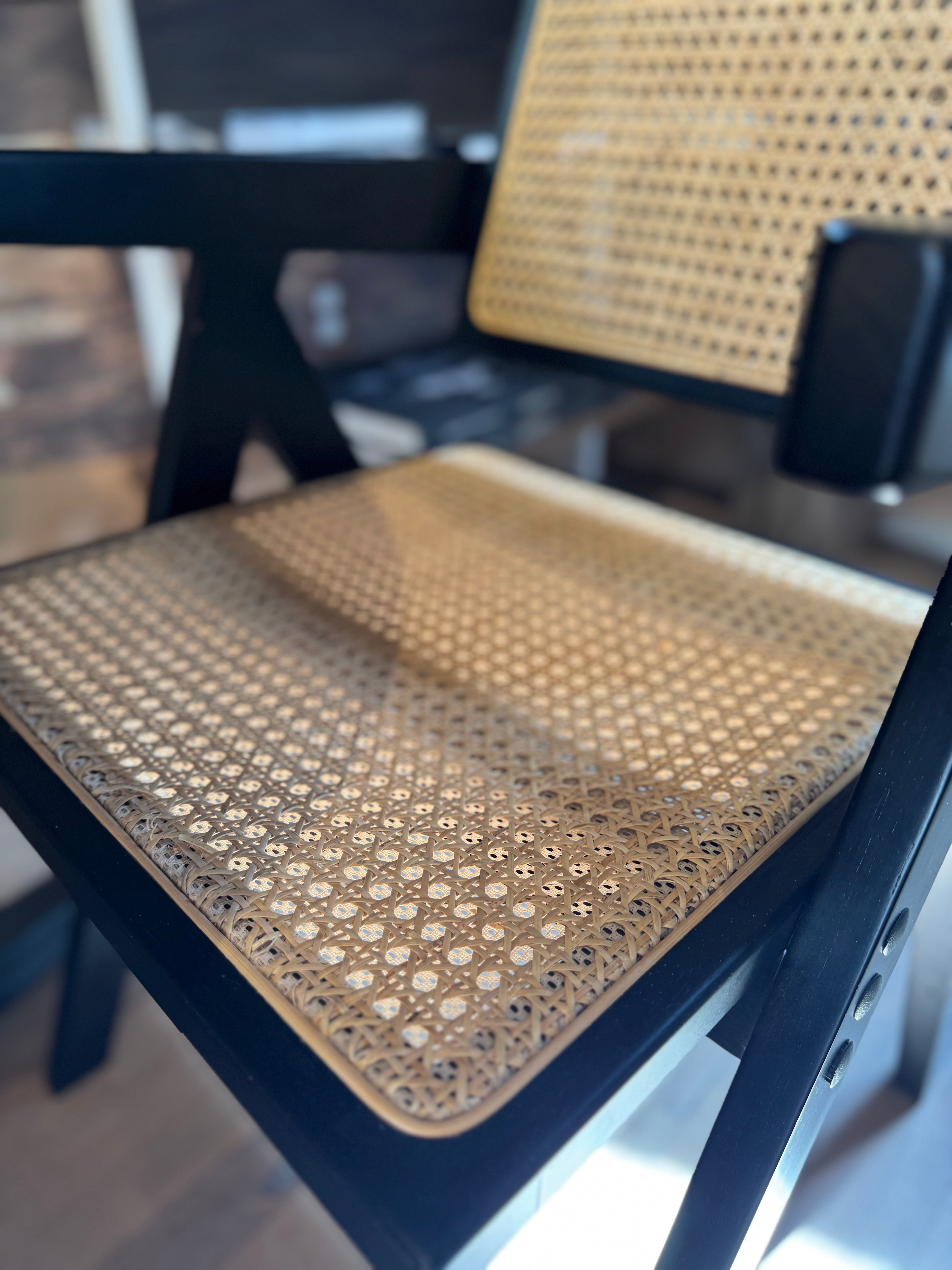 Easy Chairs in the style of Pierre Jeanneret set of 4