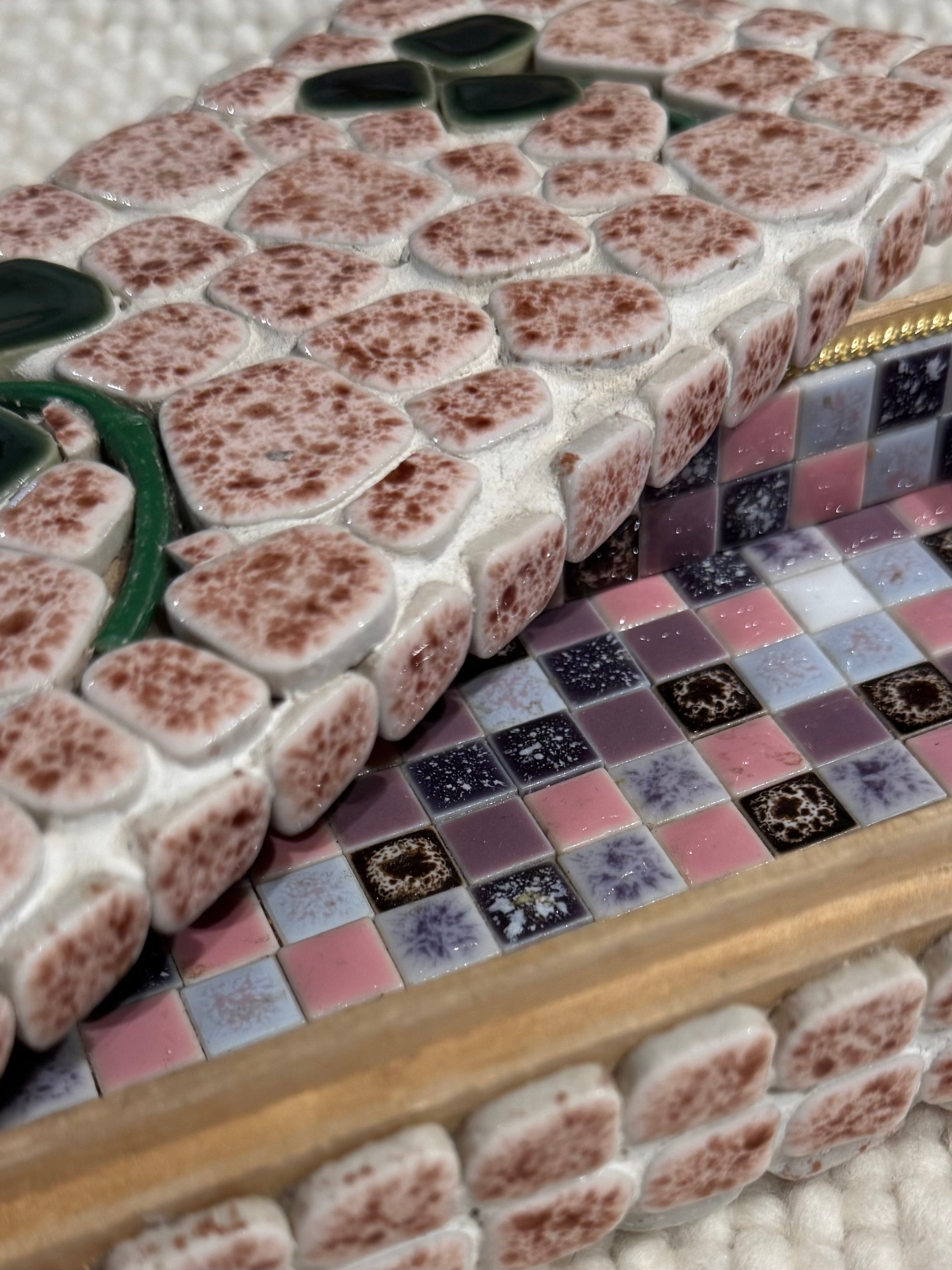 Three Clover Mosaic Tile Box