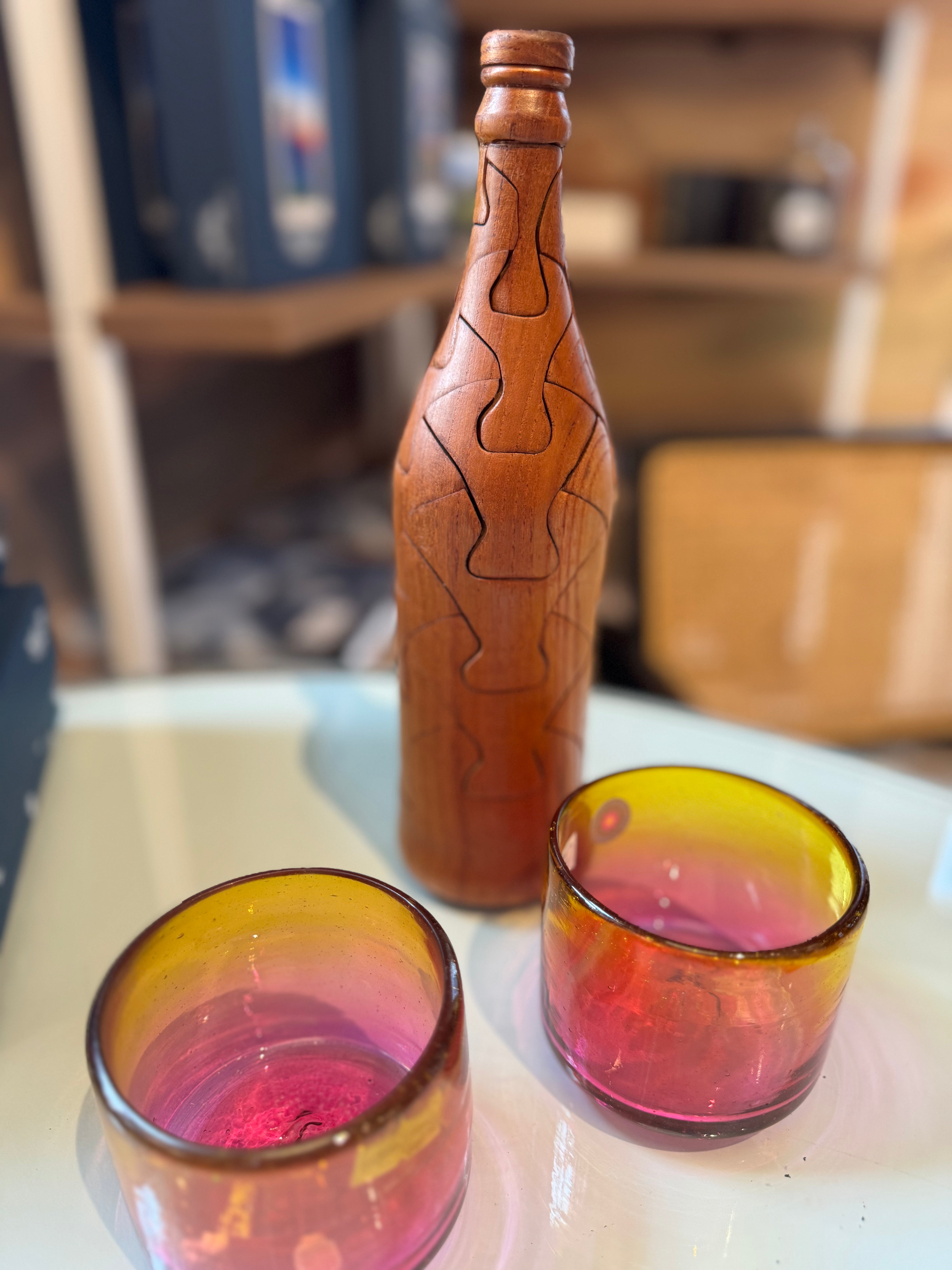 Wooden Bottle Puzzle