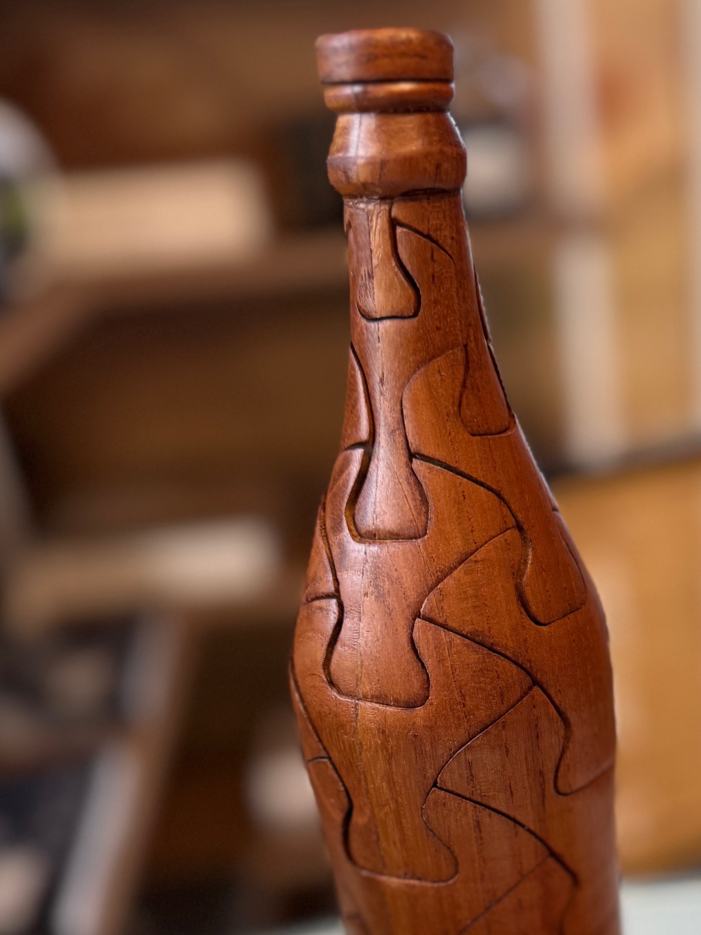 Wooden Bottle Puzzle