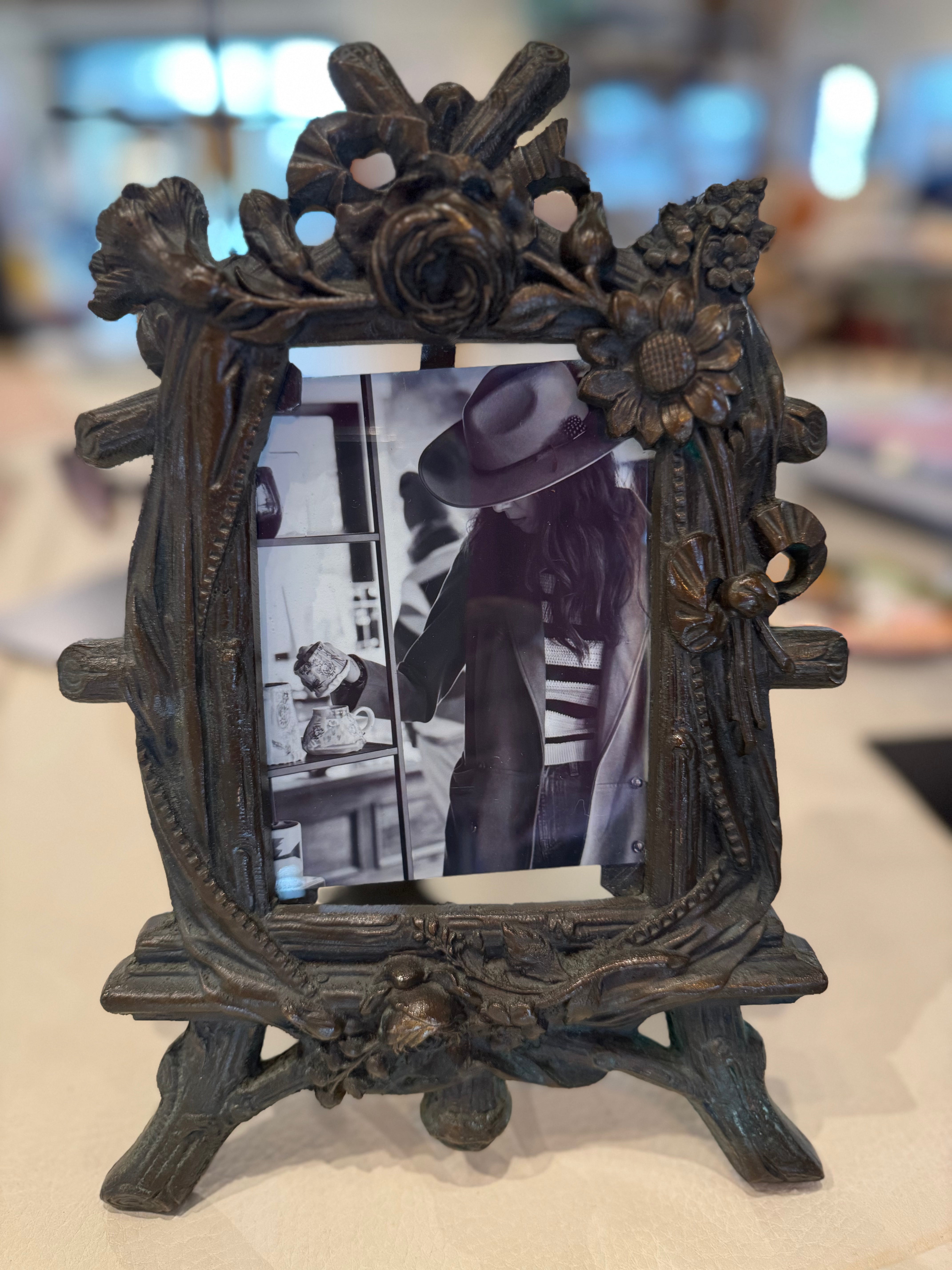 French Vintage Cast Iron Frame